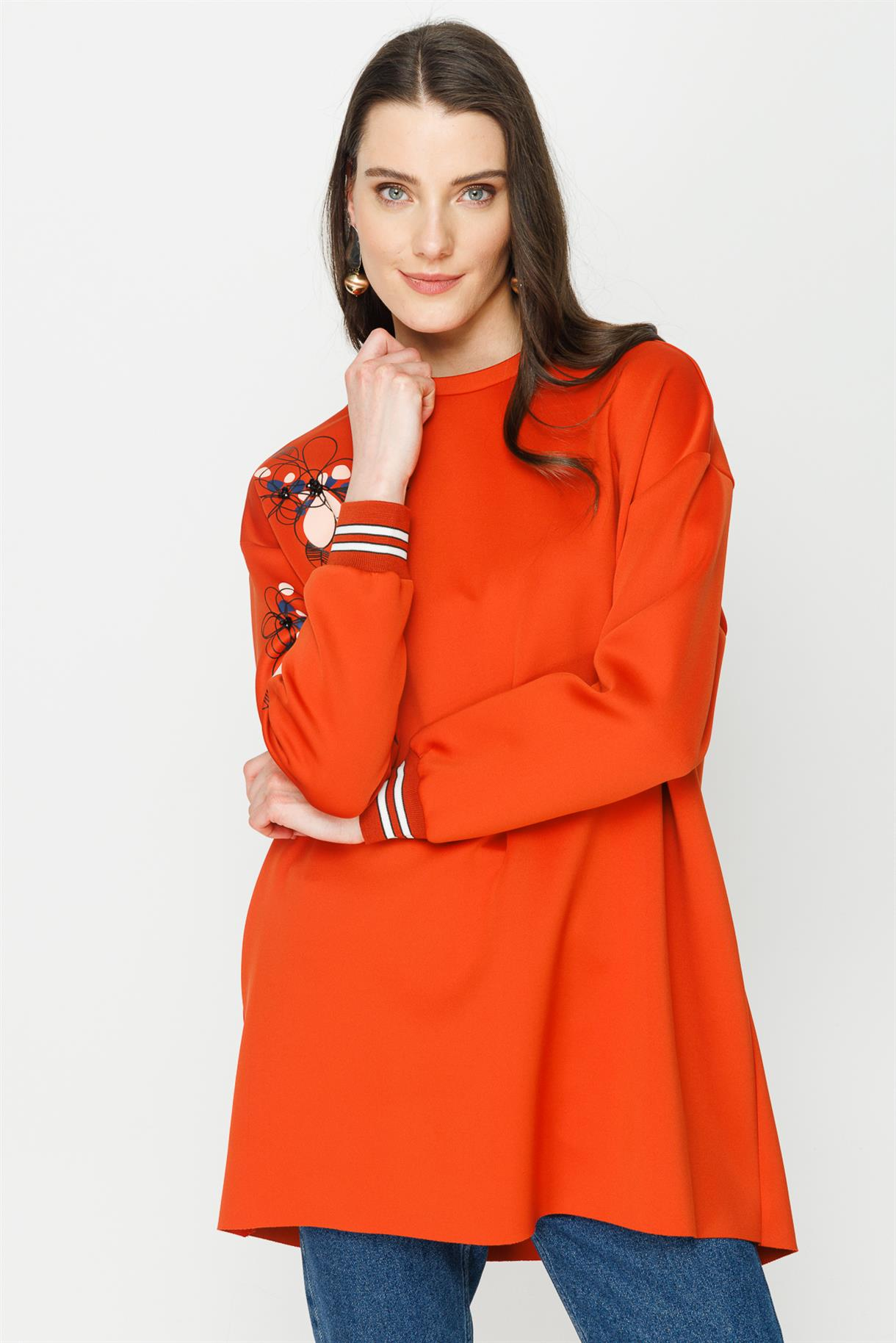 S8-590 DALGIÇ BAYAN TUNİK - ORANJE