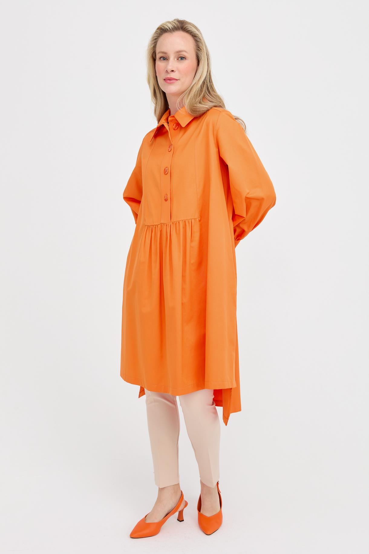 S8-640 COTON BAYAN TUNİK - ORANJE