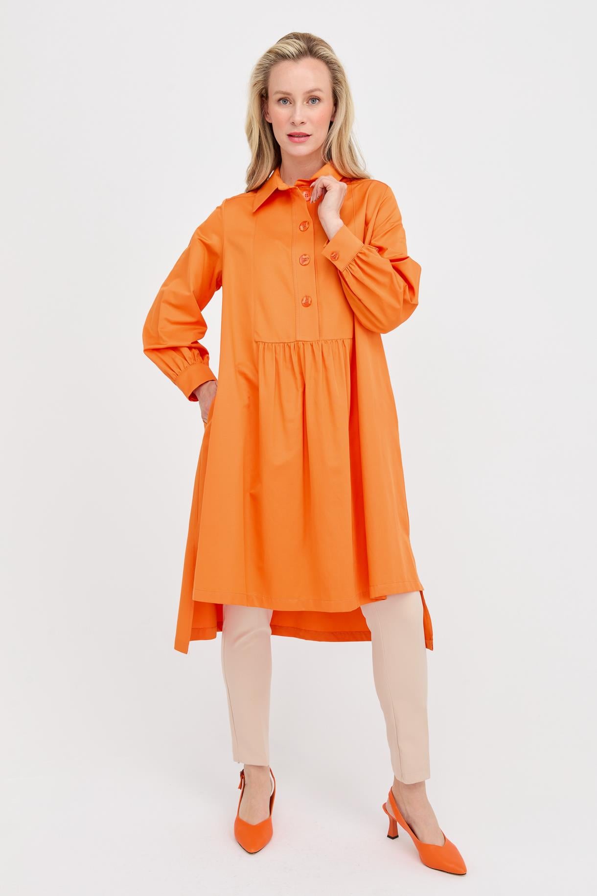 S8-640 COTON BAYAN TUNİK - ORANJE