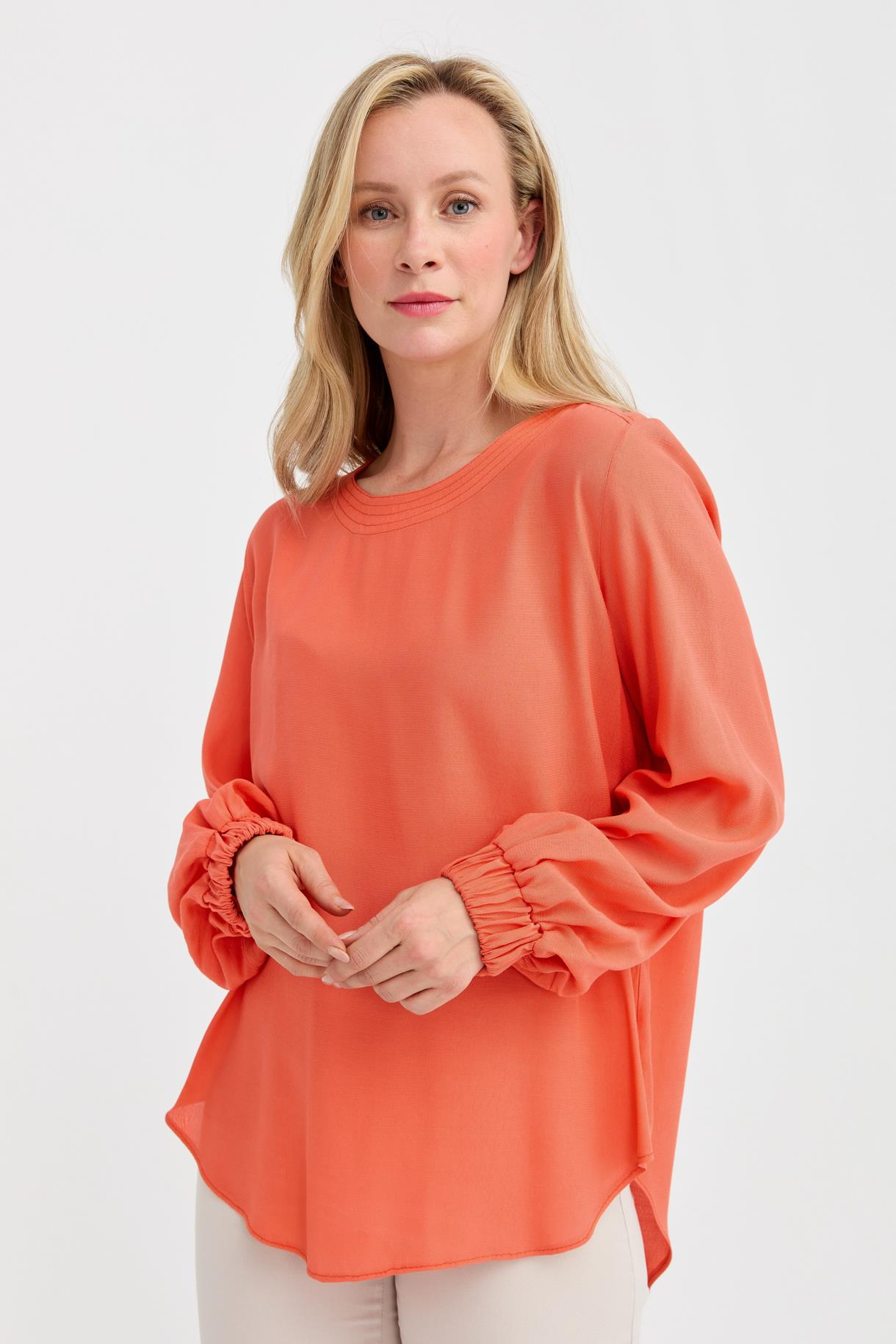 S8-670 MAROKEN BAYAN BLUZ - ORANJE