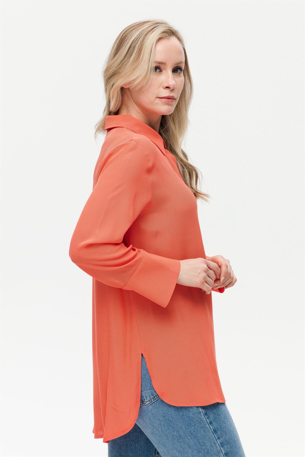 S8-671 MAROKEN BAYAN GÖMLEK - ORANJE