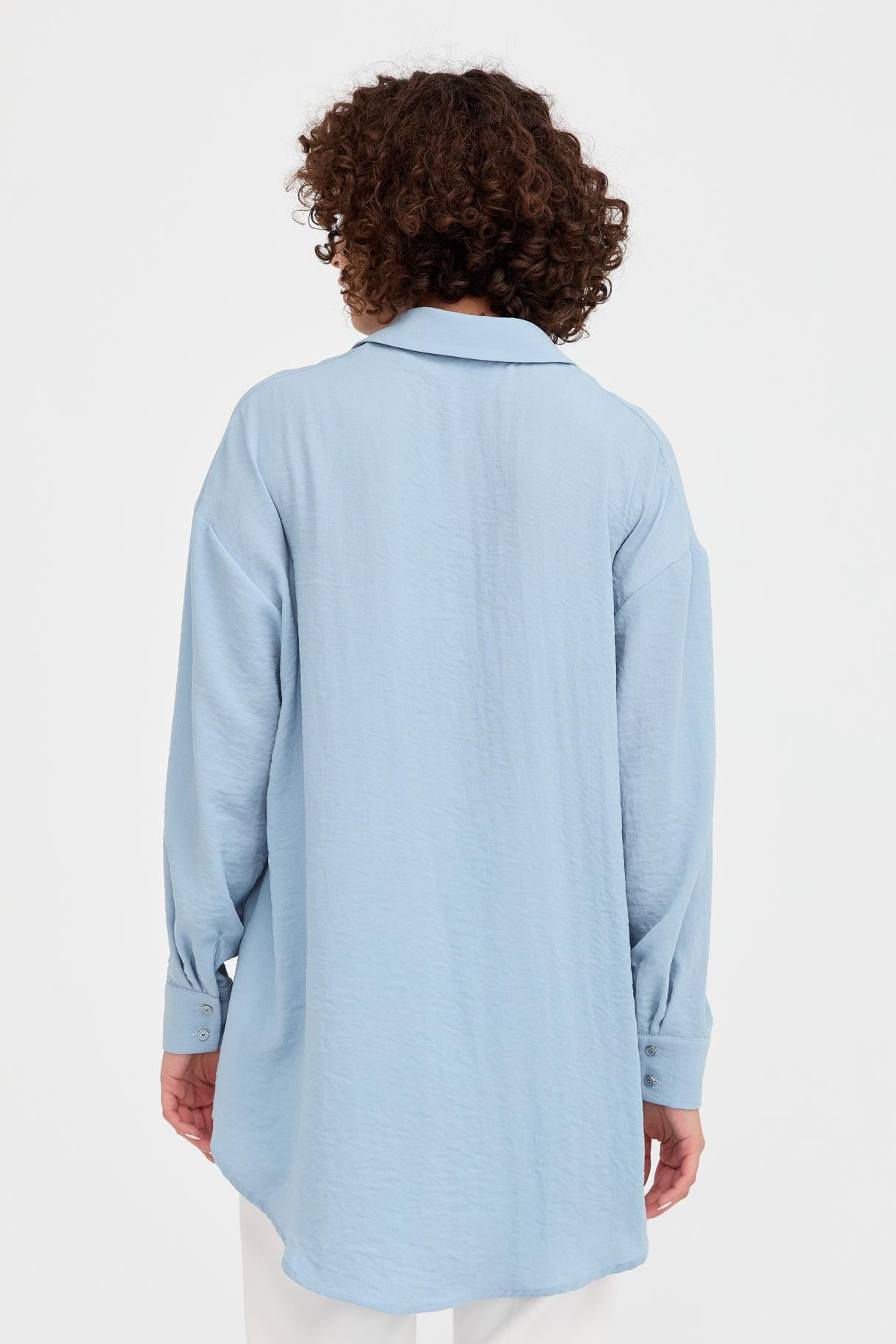 Taş Detaylı Oversize Gömlek - A.MAVI
