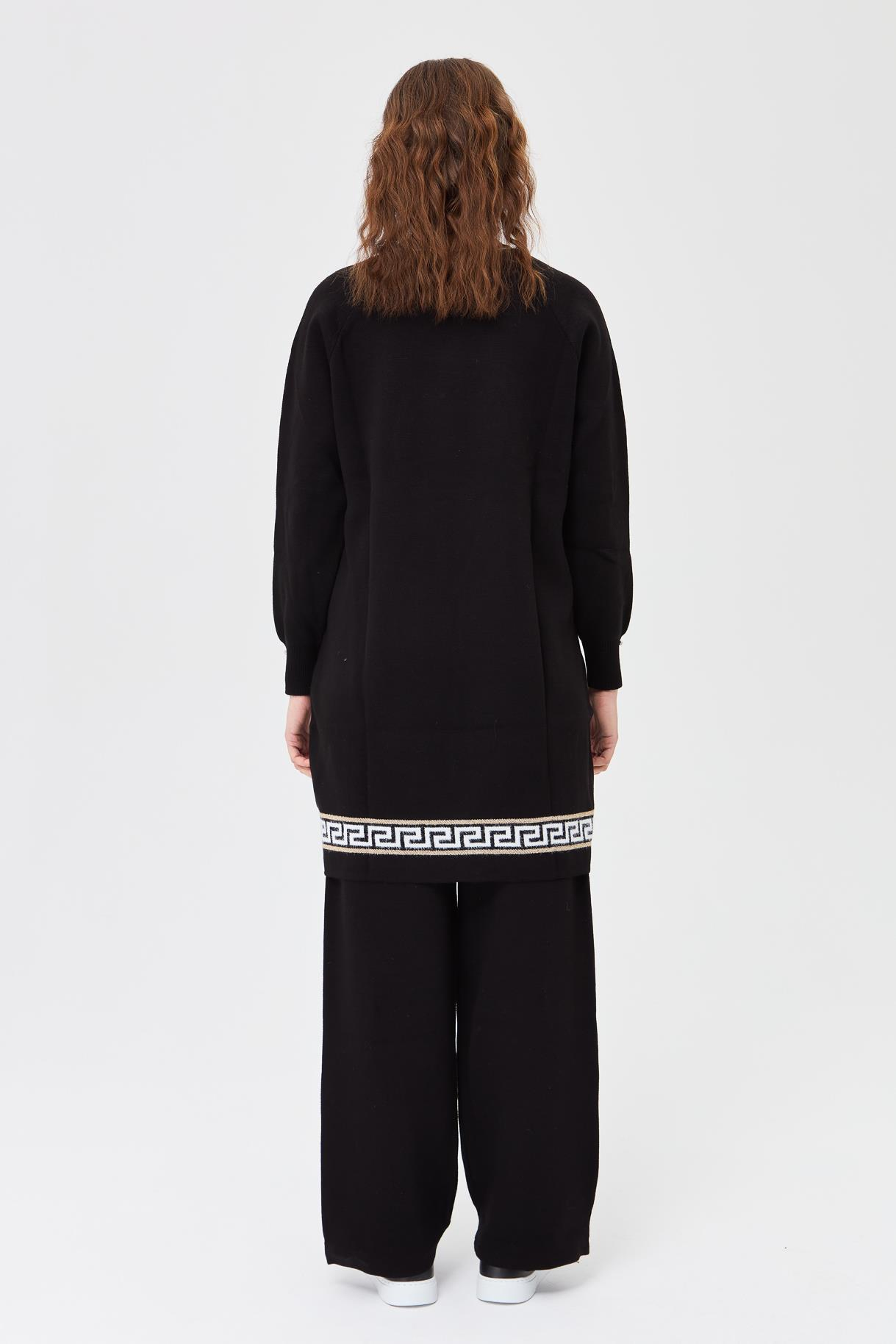 Tunik Pantolon İkili Triko Takım - SİYAH