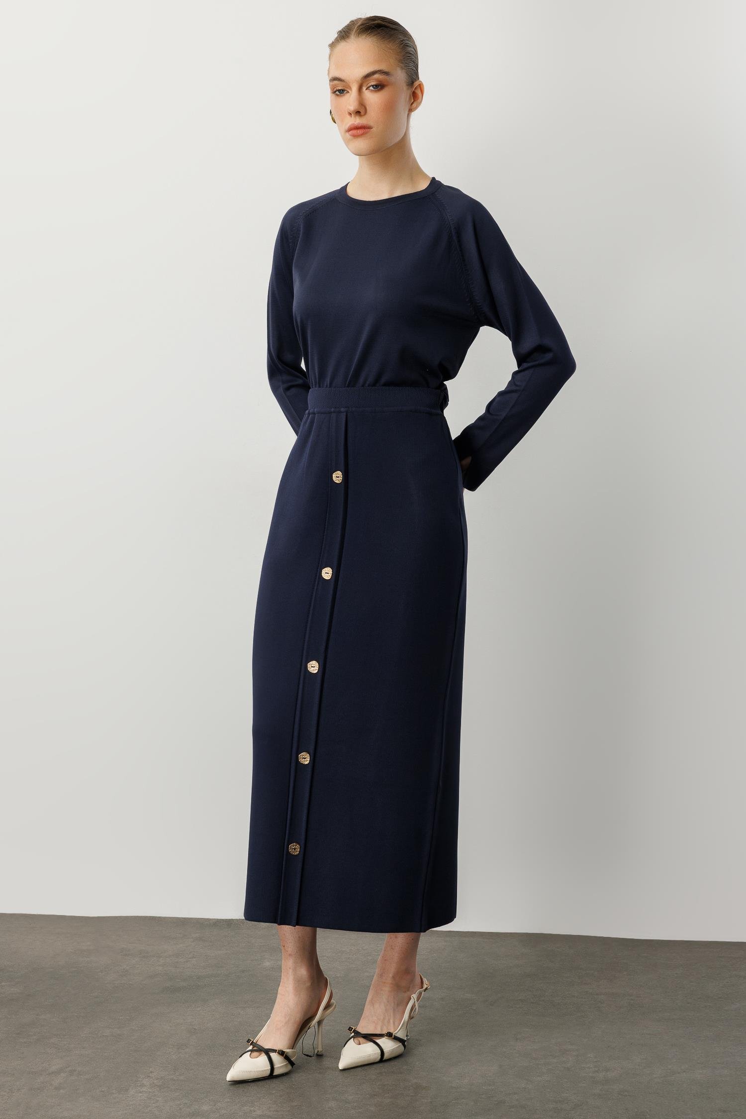 Tunik ve Etek İkili Triko Takım-LACI