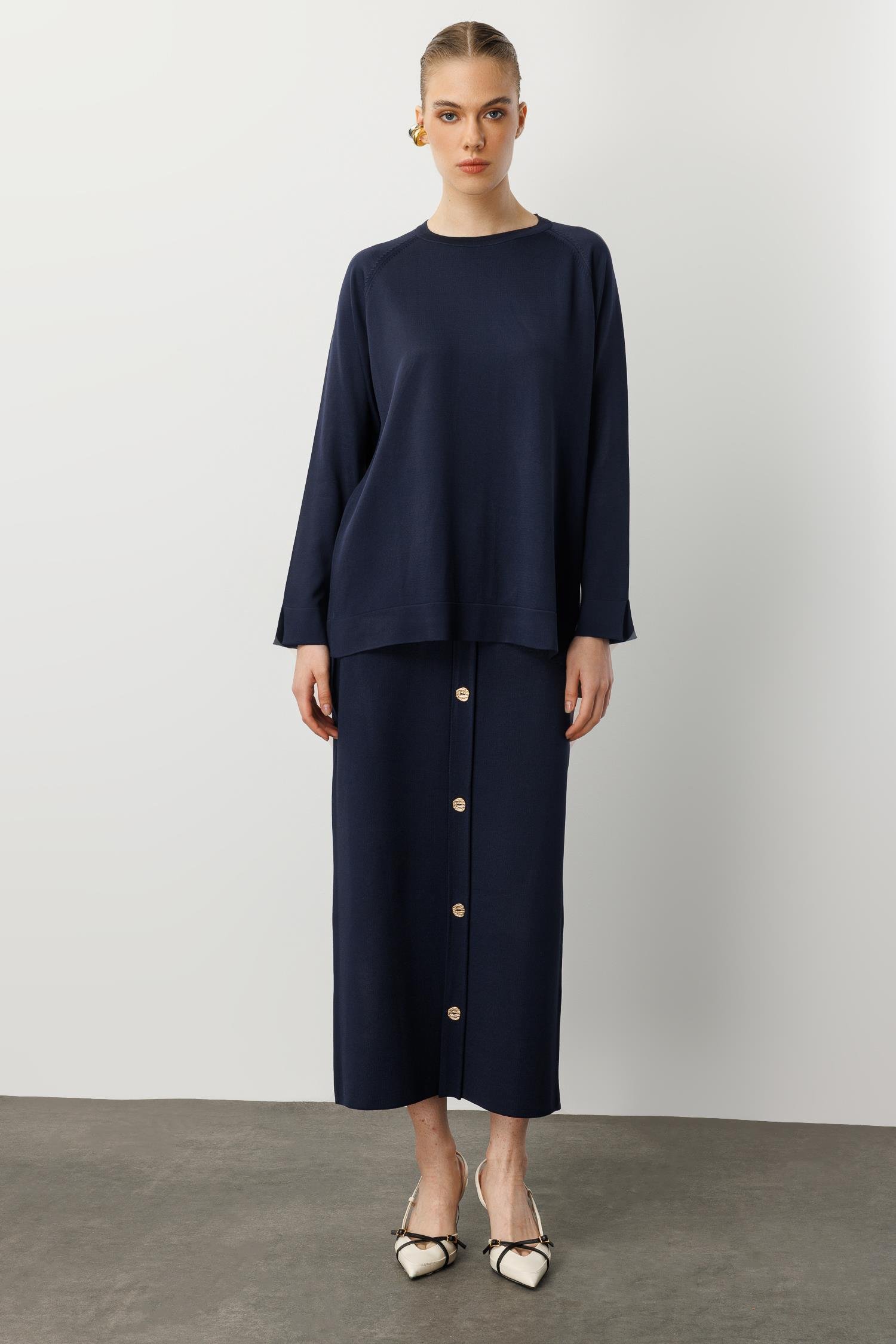 Tunik ve Etek İkili Triko Takım-LACI