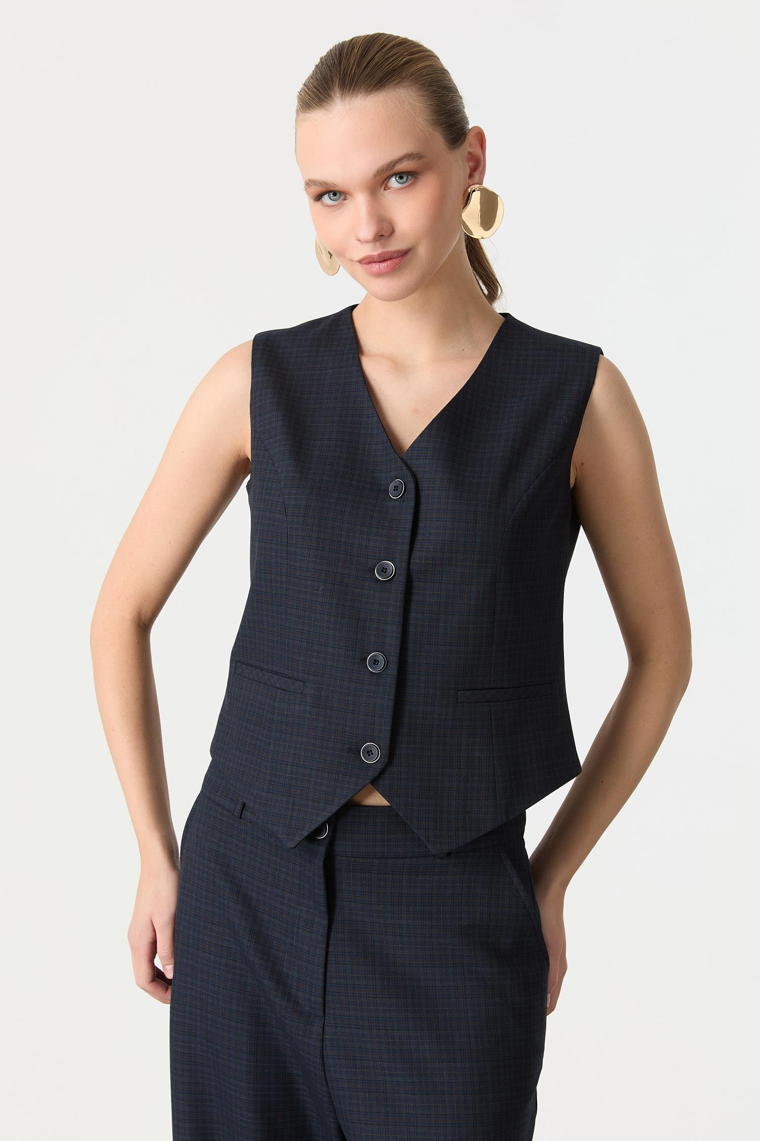 V Yaka Ekose Yelek-LACI