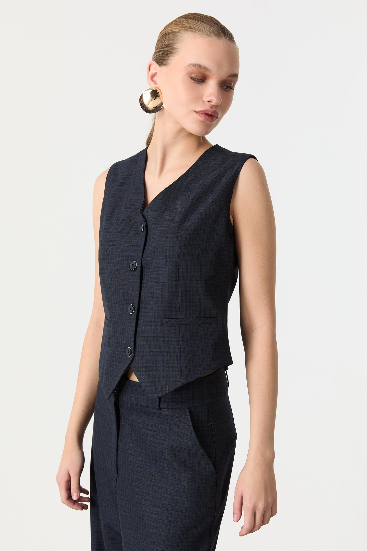 V Yaka Ekose Yelek-LACI