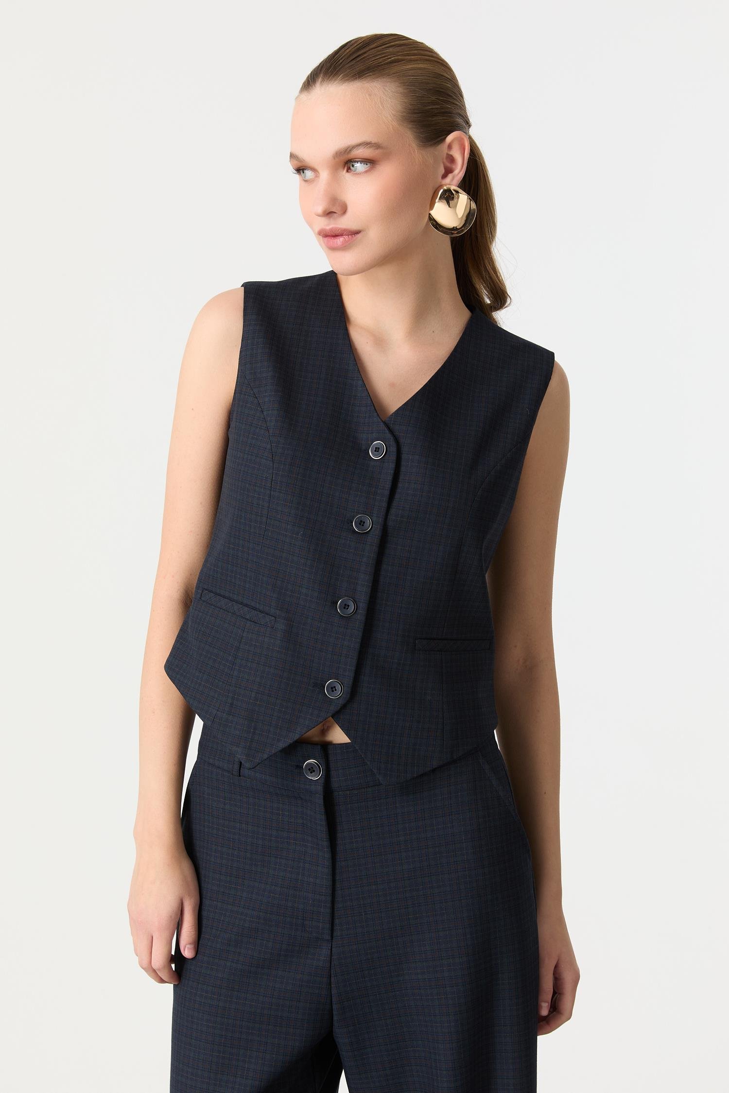 V Yaka Ekose Yelek-LACI