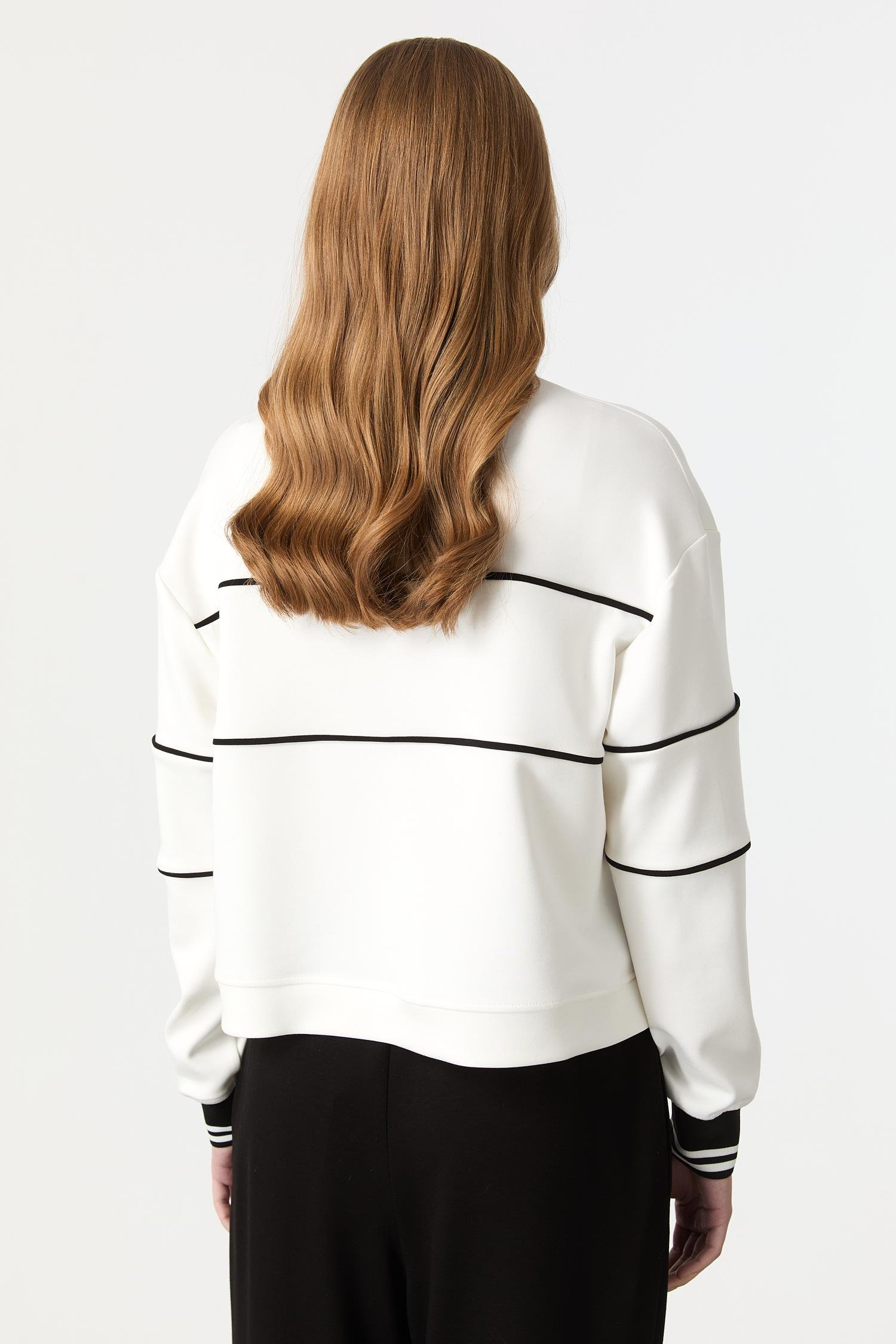 Yakası Fermuarlı Modal Bluz-KEMIK