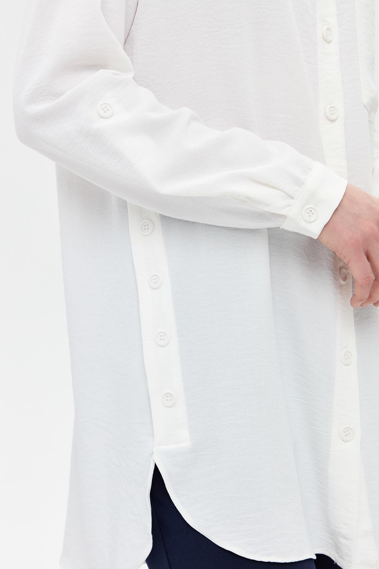 Yanları Düğme Detaylı Gömlek - KEMIK