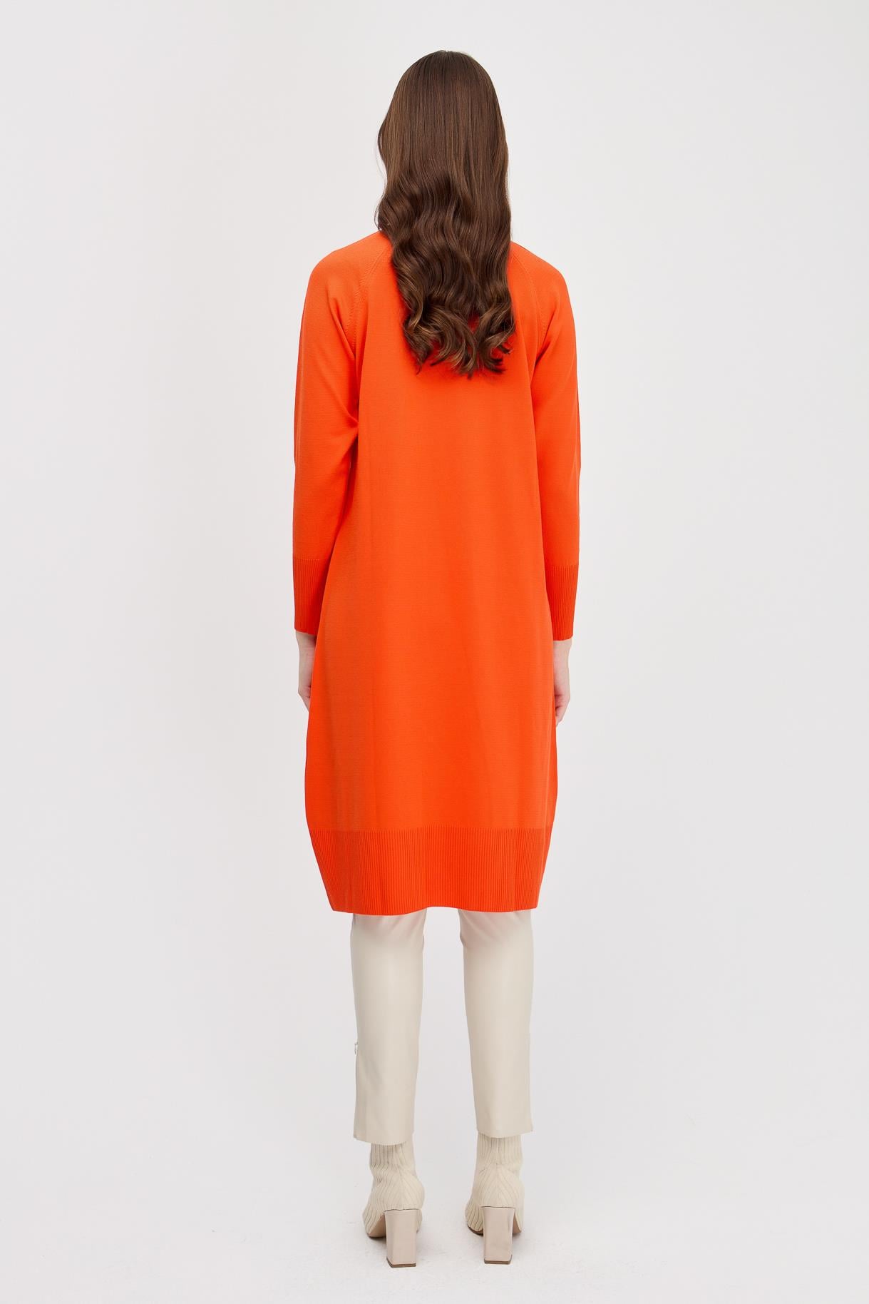 Yarım Balıkçı Basic Triko Tunik - ORANJE