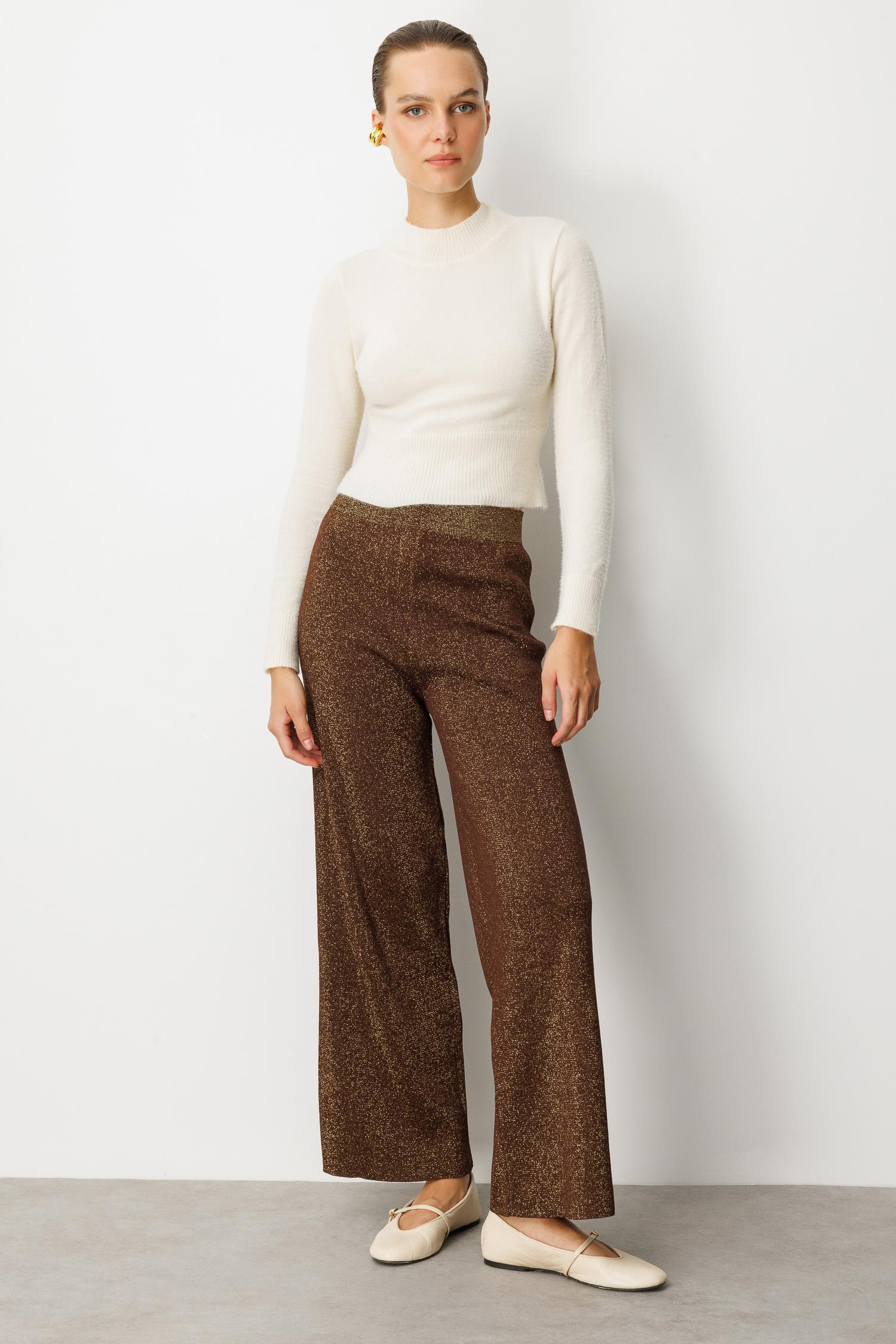 Yarım Balıkçı Kısa Triko Kazak-KREM