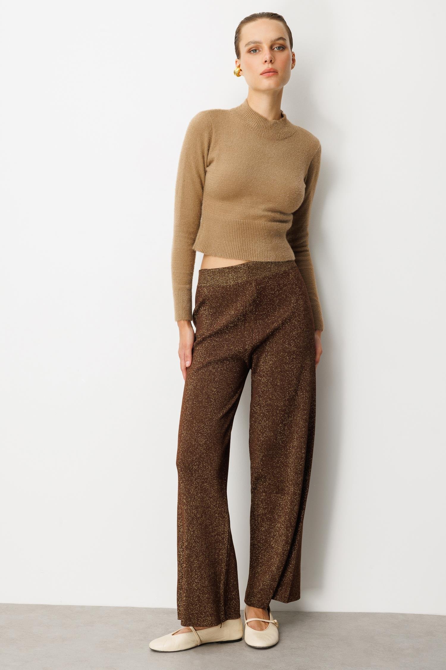 Yarım Balıkçı Kısa Triko Kazak-VİZON