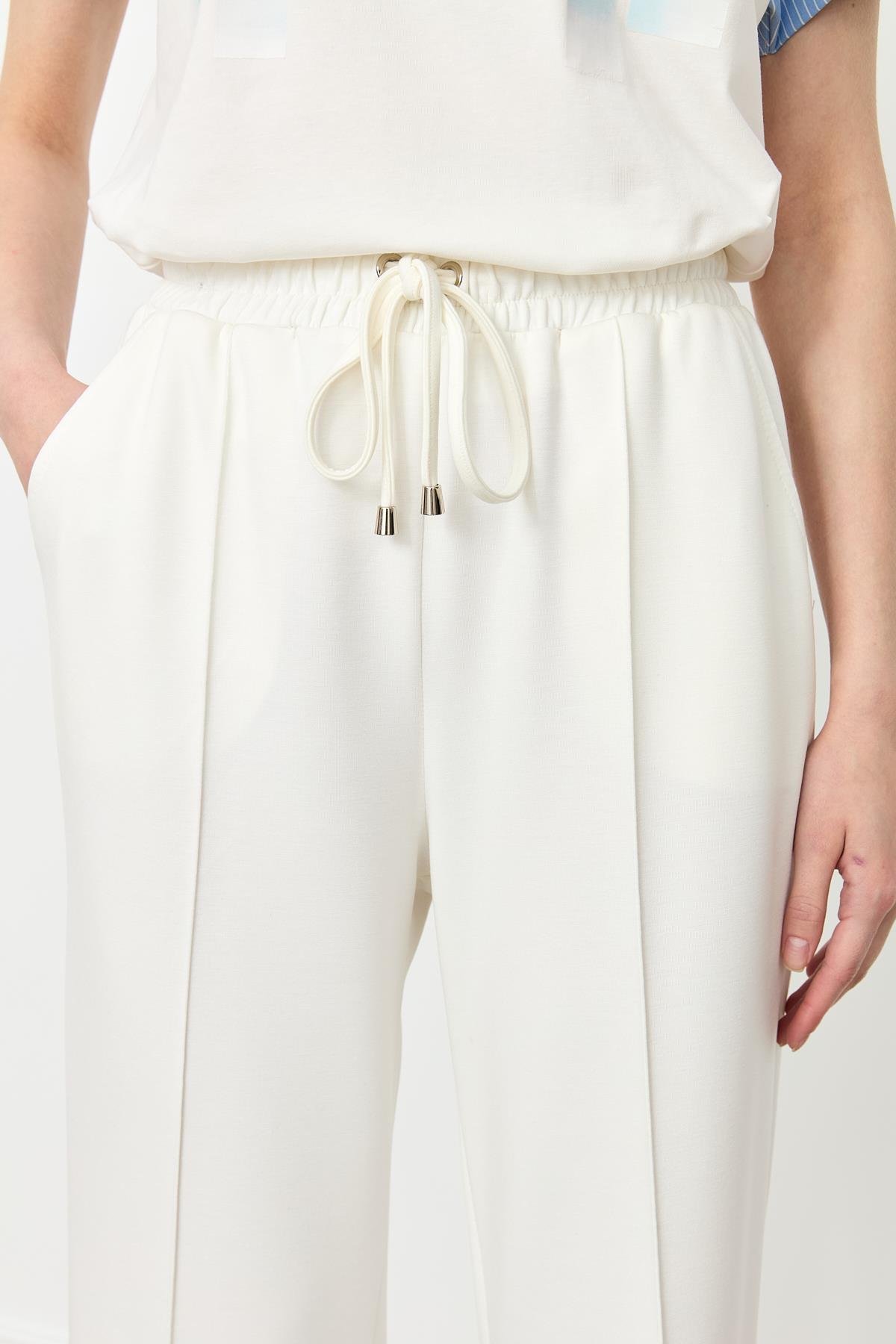 Yüksek Bel Modal Pantolon-KEMIK