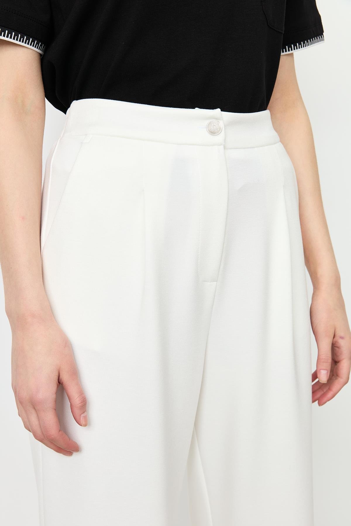 Yüksek Bel Modal Pantolon-KEMIK