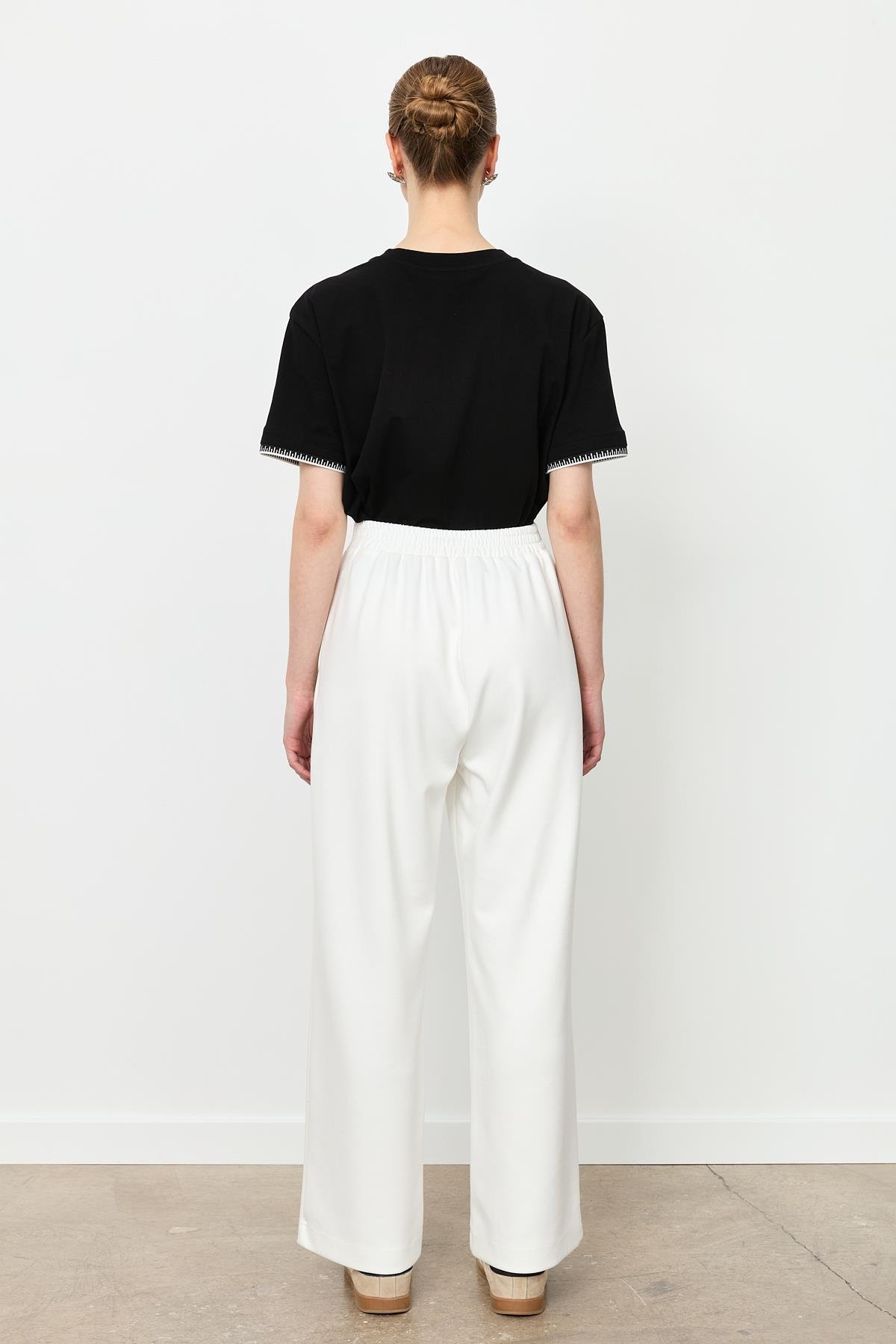 Yüksek Bel Modal Pantolon-KEMIK