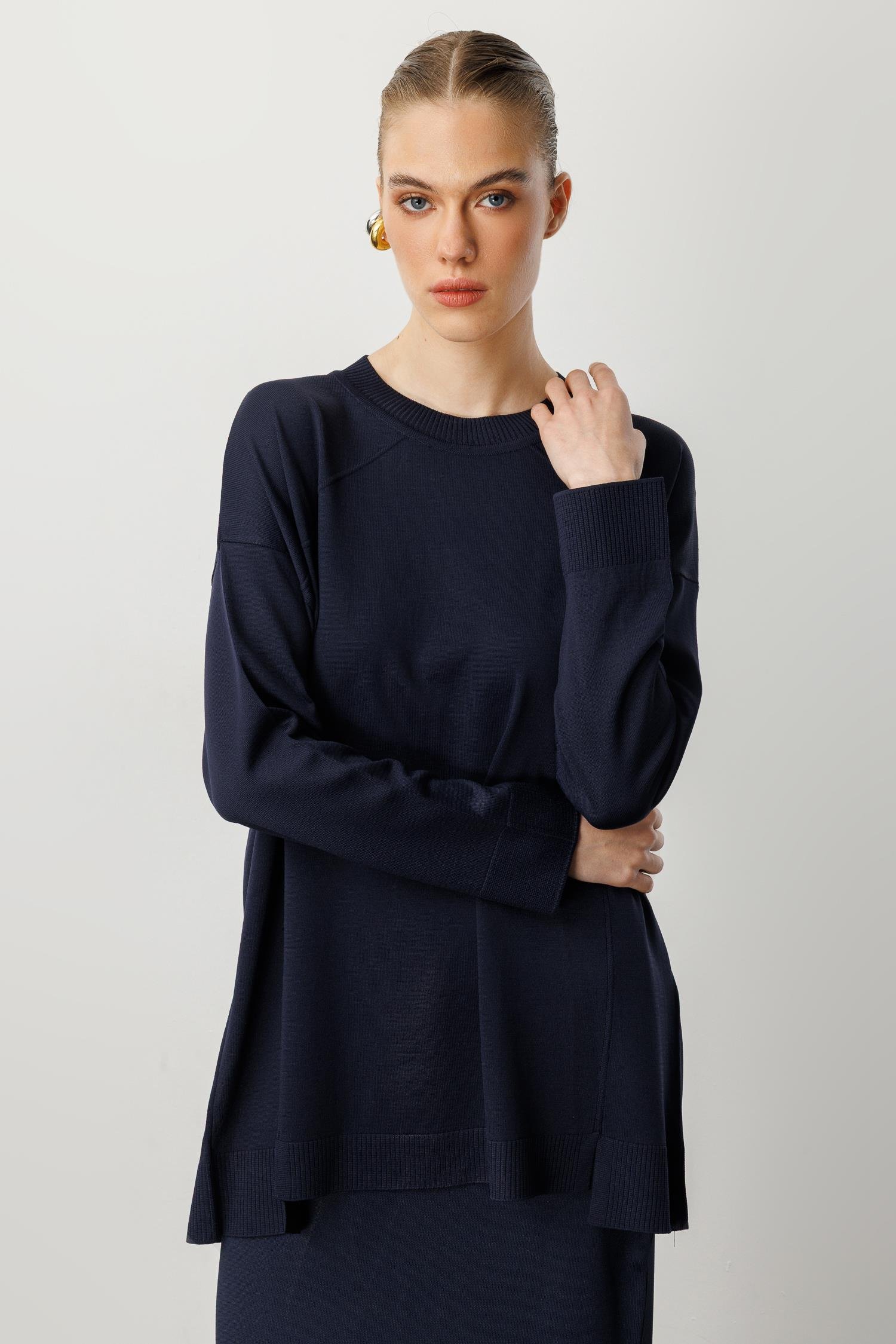 Yuvarlak Yaka Basic Triko-LACI