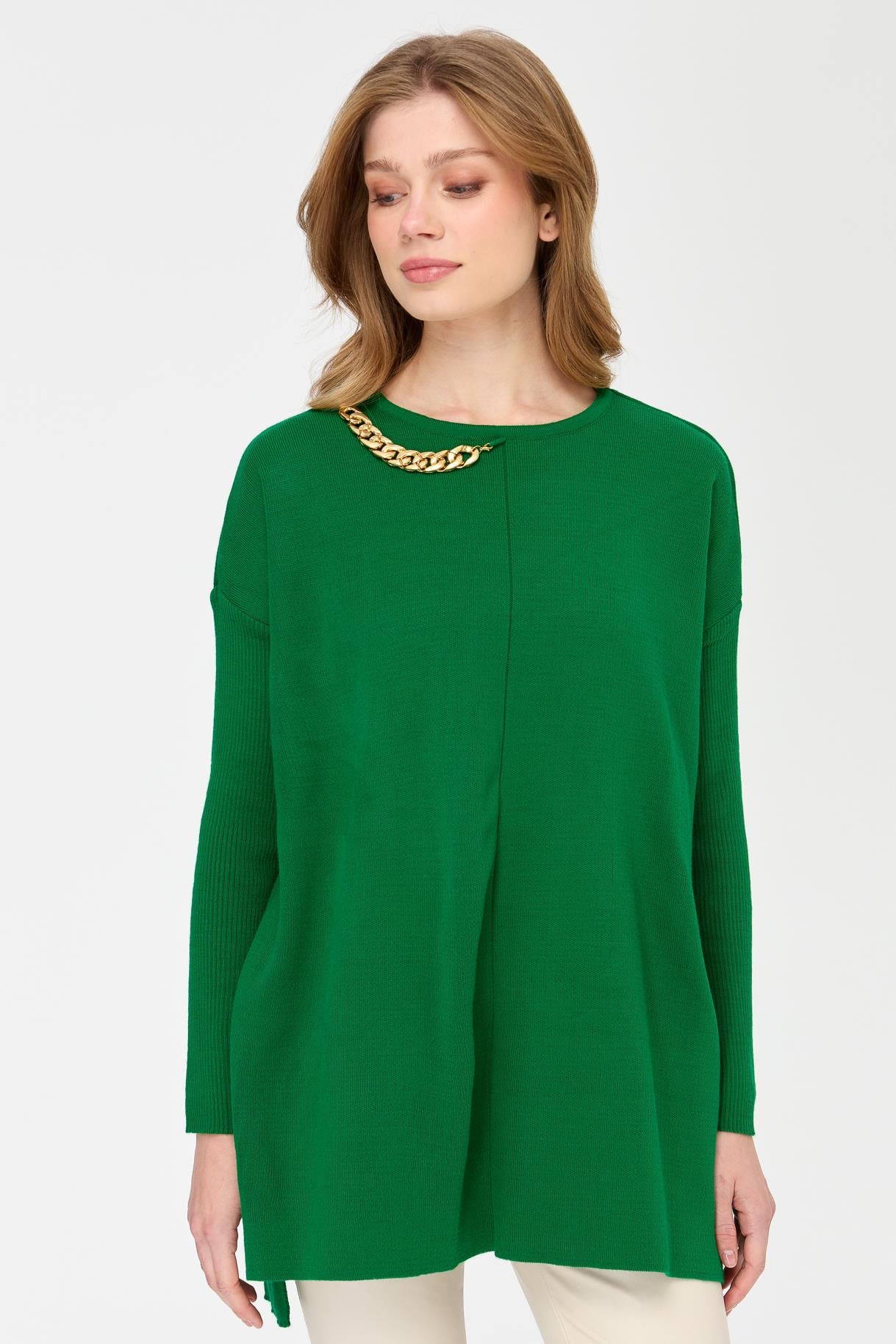 Zincir Detaylı Triko Tunik - BENETTON