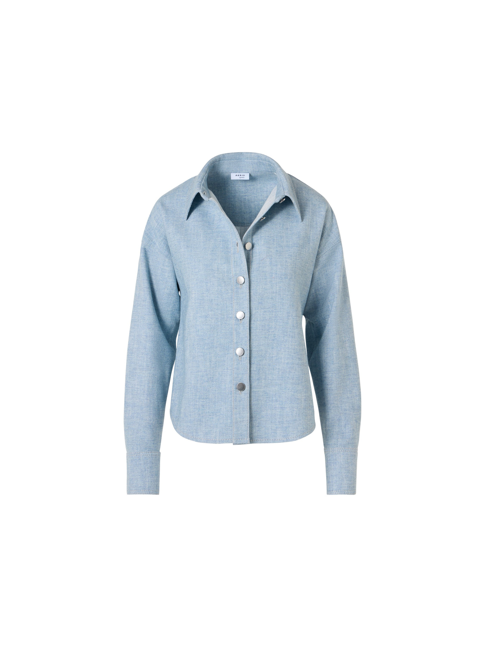 Akris Punto Kısa Kesim Mavi Kışlık Denim Gömlek