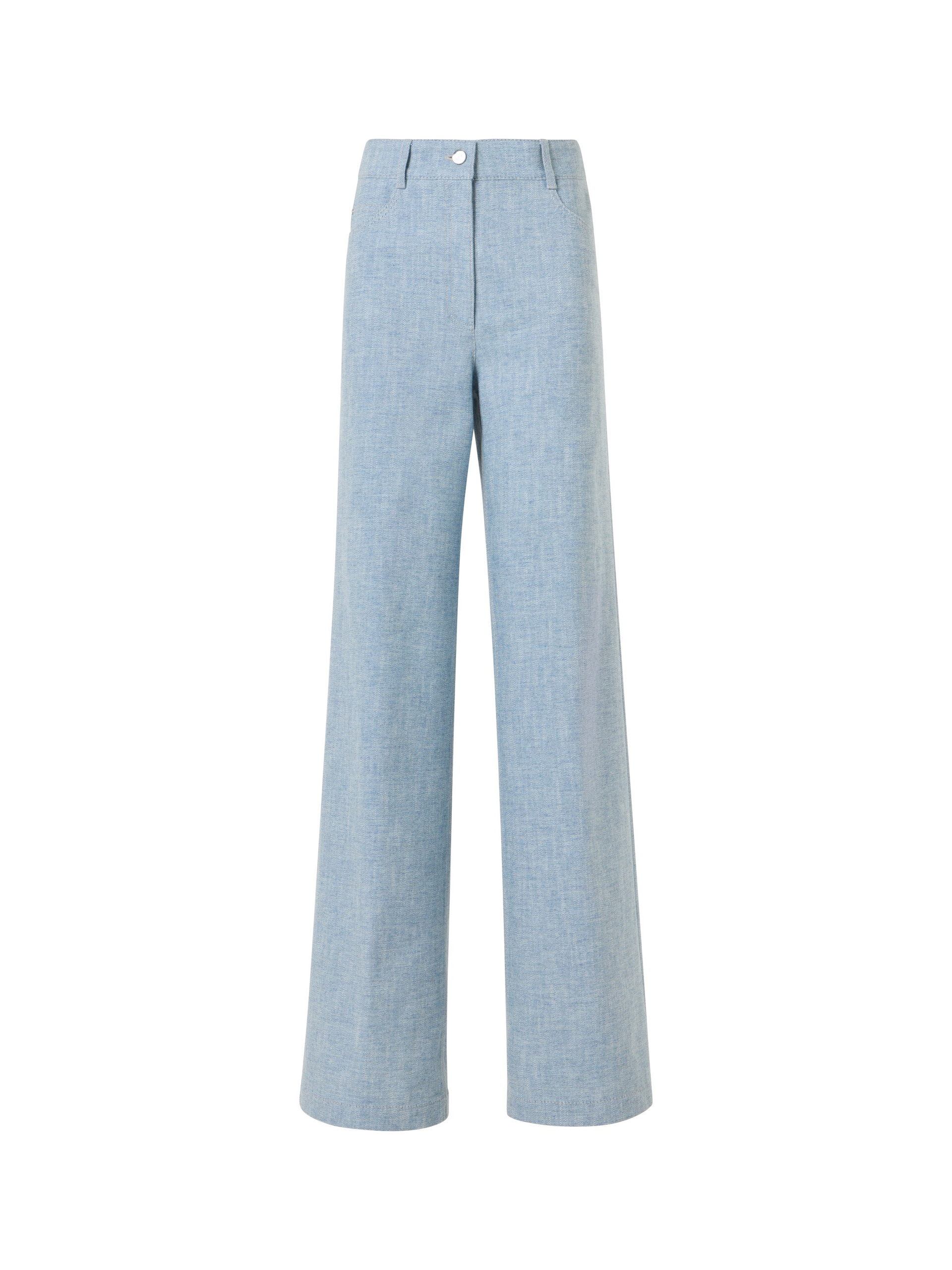 Akris Punto Yüksek Bel Geniş Paça Denim Pantolon