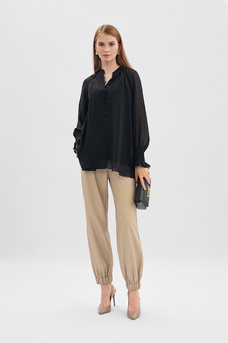 Escada  Atletli Reglan Kol İpek Bluz