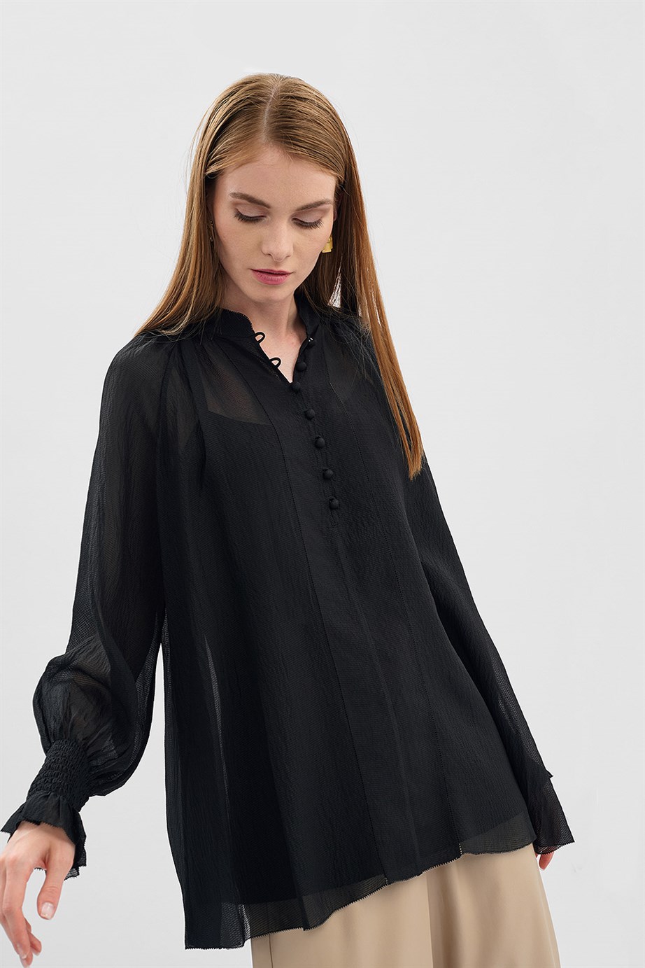 Escada  Atletli Reglan Kol İpek Bluz