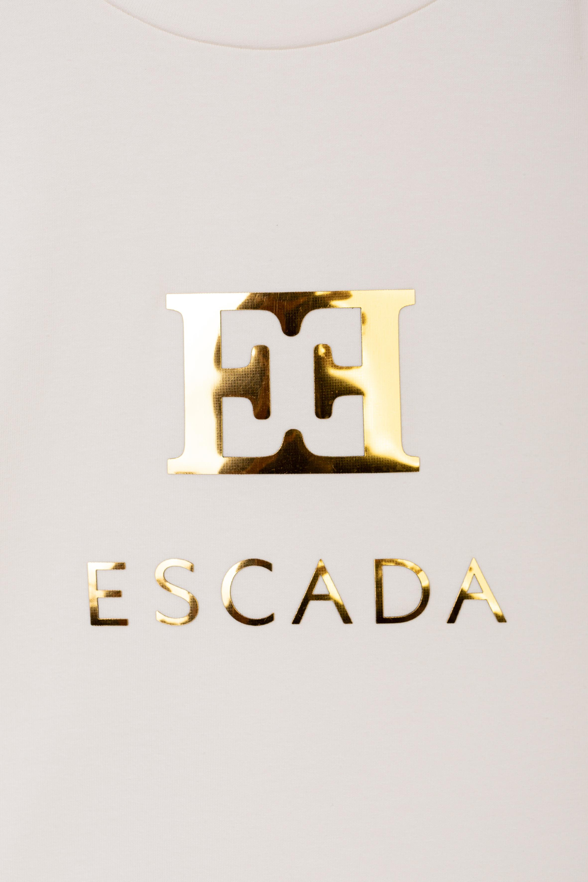 Escada Çocuk Kolları Fırfırlı Logolu T-shirt