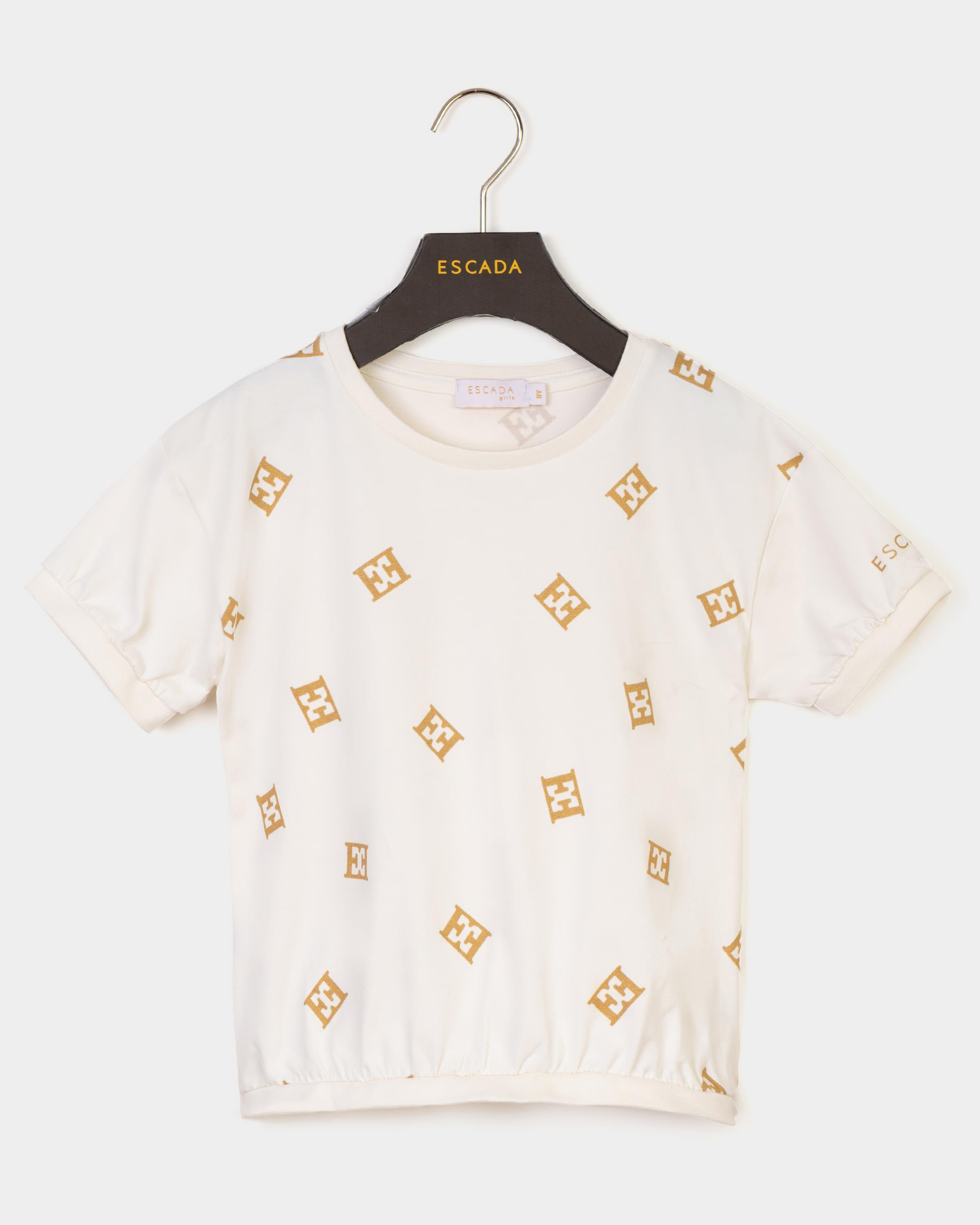 Escada Çocuk Logolu Lastik Kol T-shirt