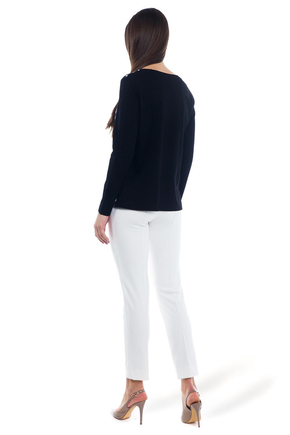 Escada  Desenli Bisiklet Yaka Uzun Kol Pamuk T-shirt