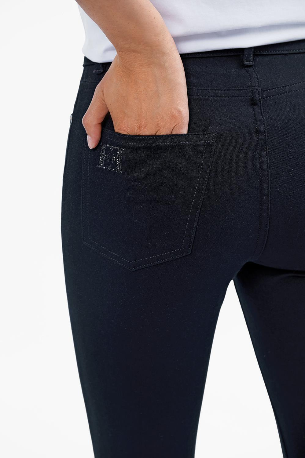Escada  Logolu Dar Paça Klasik Pamuklu Jean Pantolon