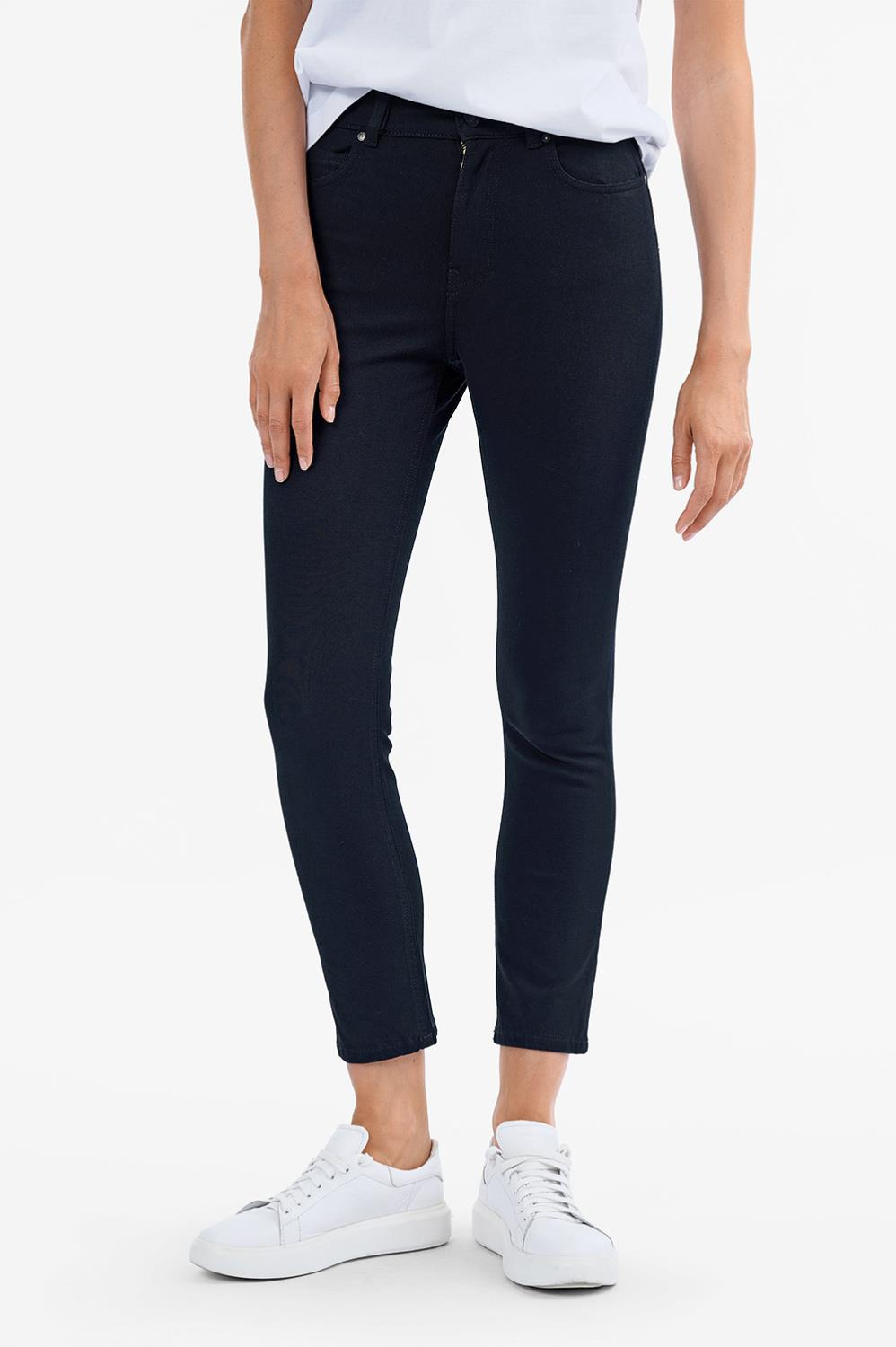 Escada  Logolu Dar Paça Klasik Pamuklu Jean Pantolon