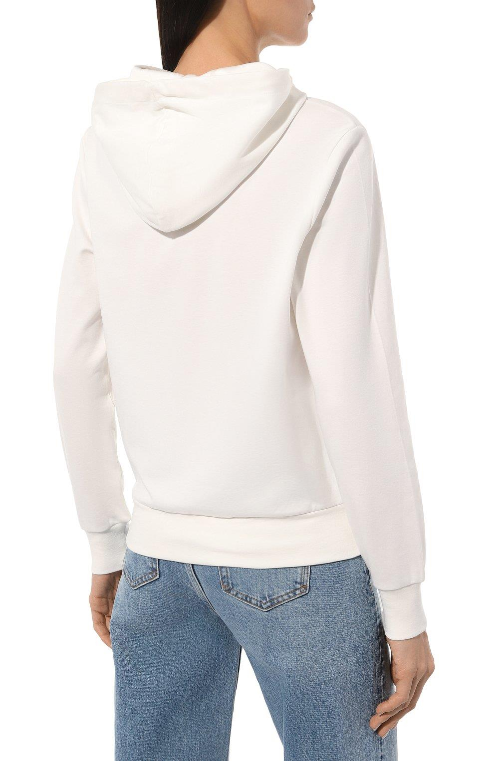 Escada  Logolu Kapüşonlu Ekru Pamuklu Sweatshirt