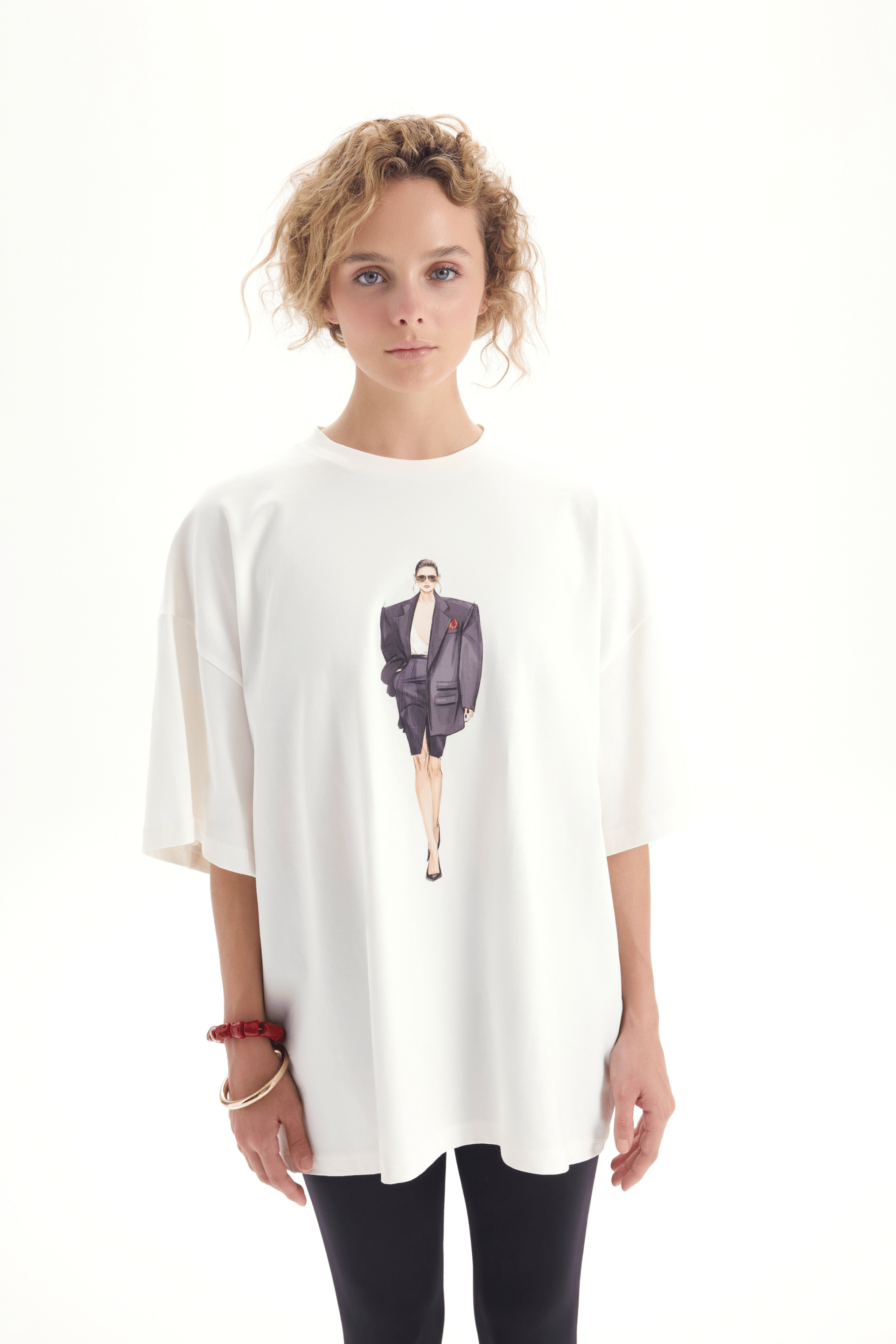 Adrien Oversize Beyaz T-Shirt