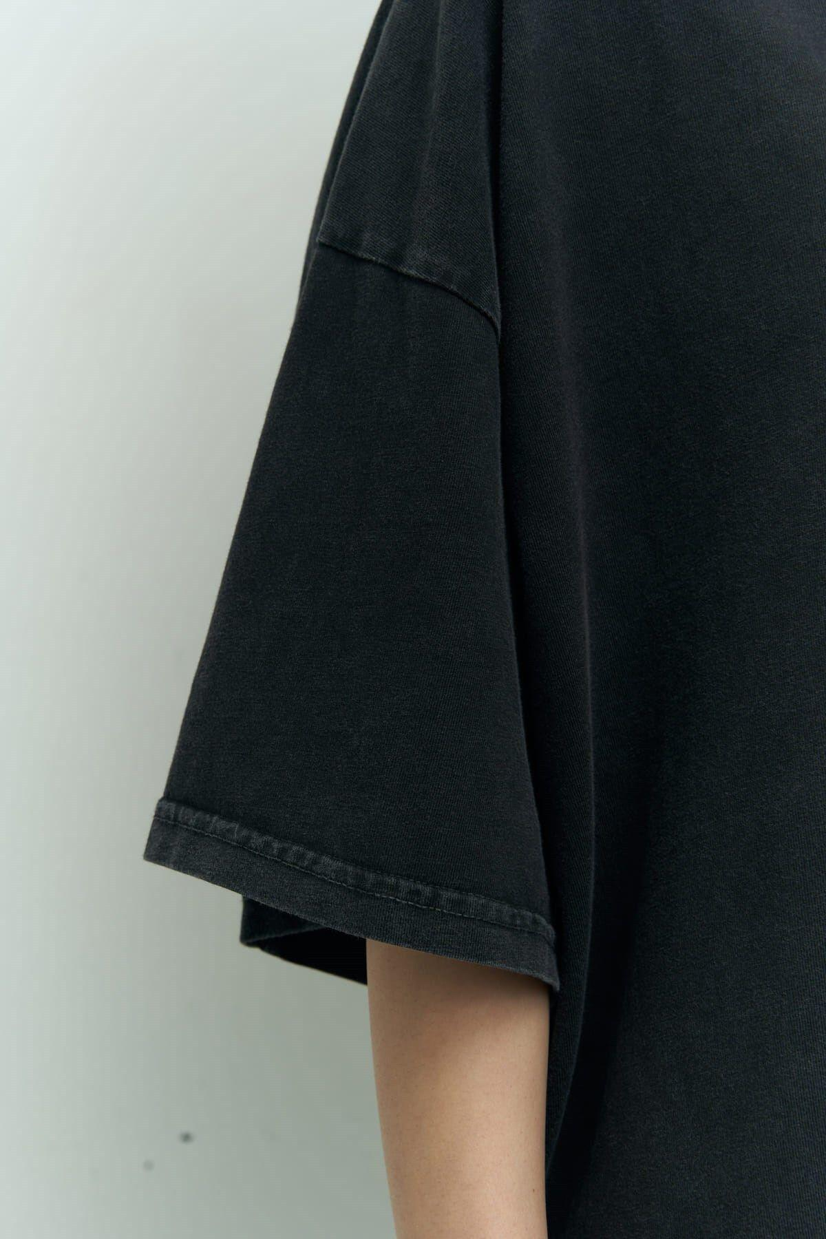 Adrina Black Oversize Washed T-Shirt