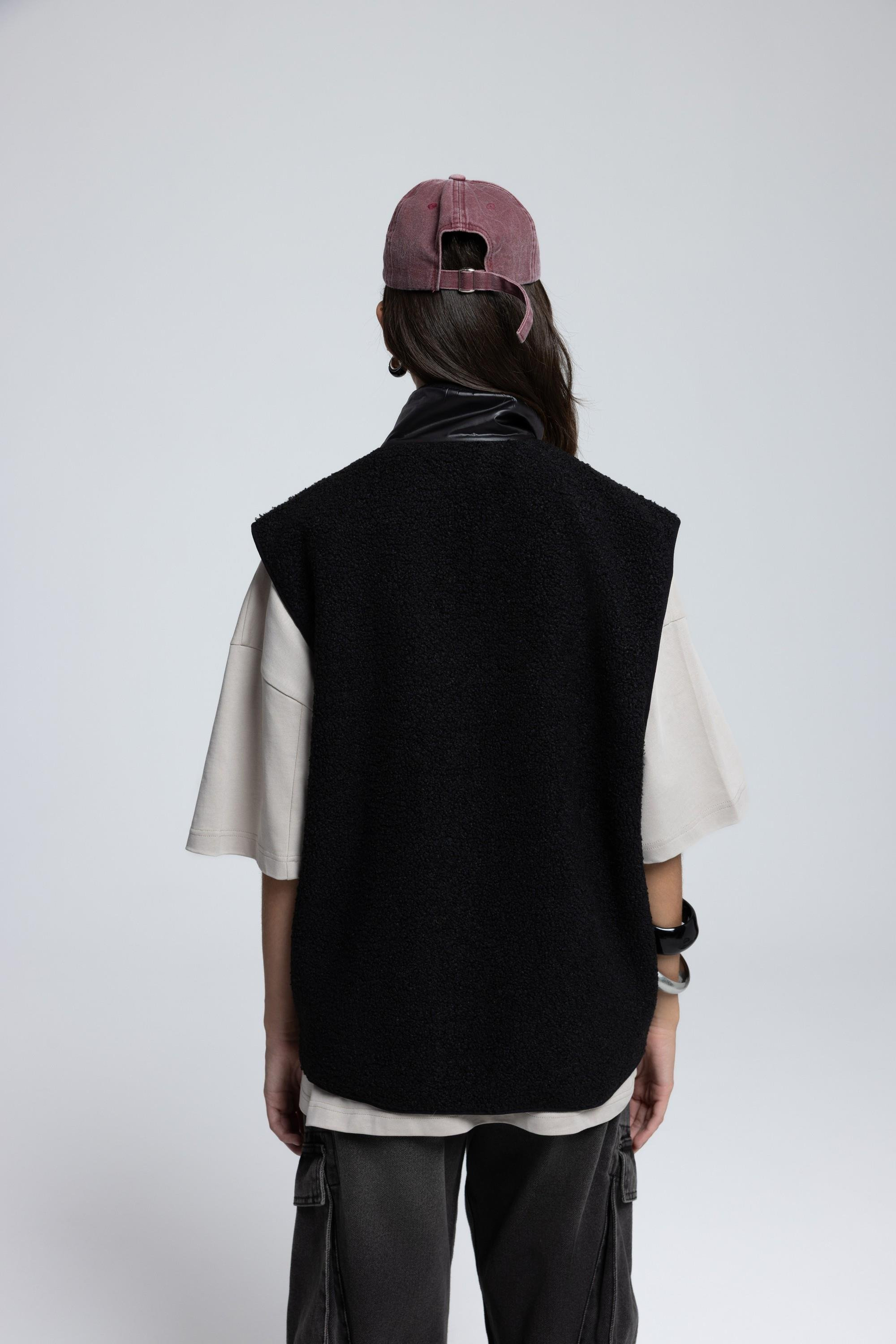 Alberg Siyah Salaş Teddy Yelek