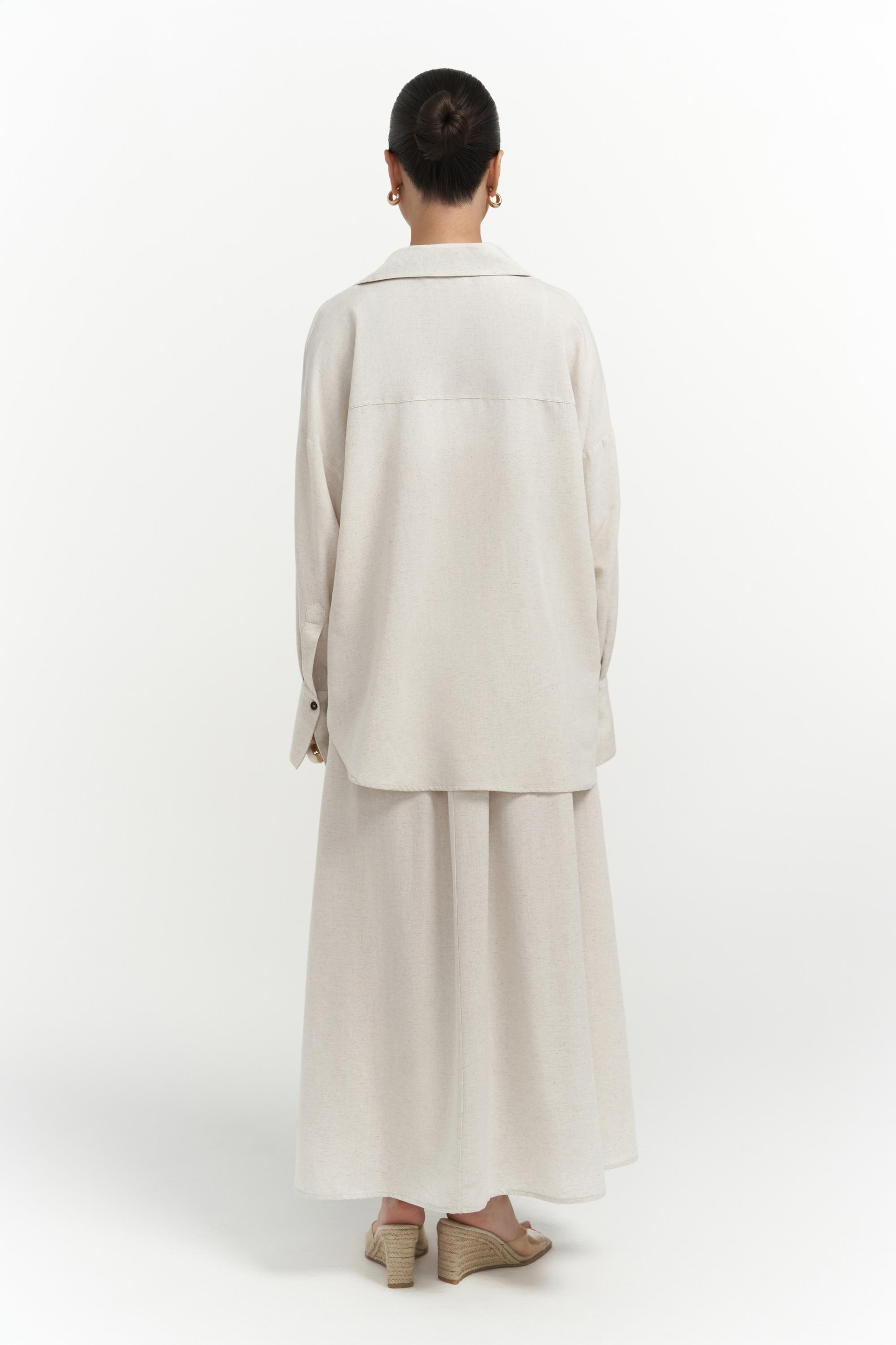 Ambra Bej Gömlek Etek Takım