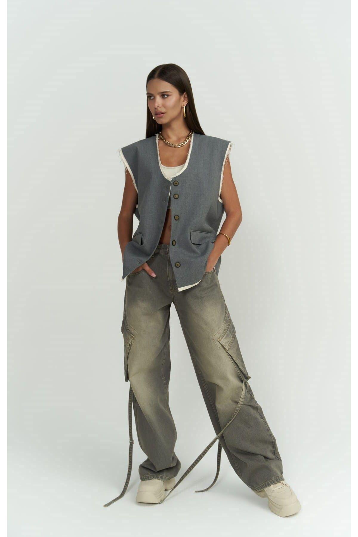 Anderson Dark Gray Loose Vest
