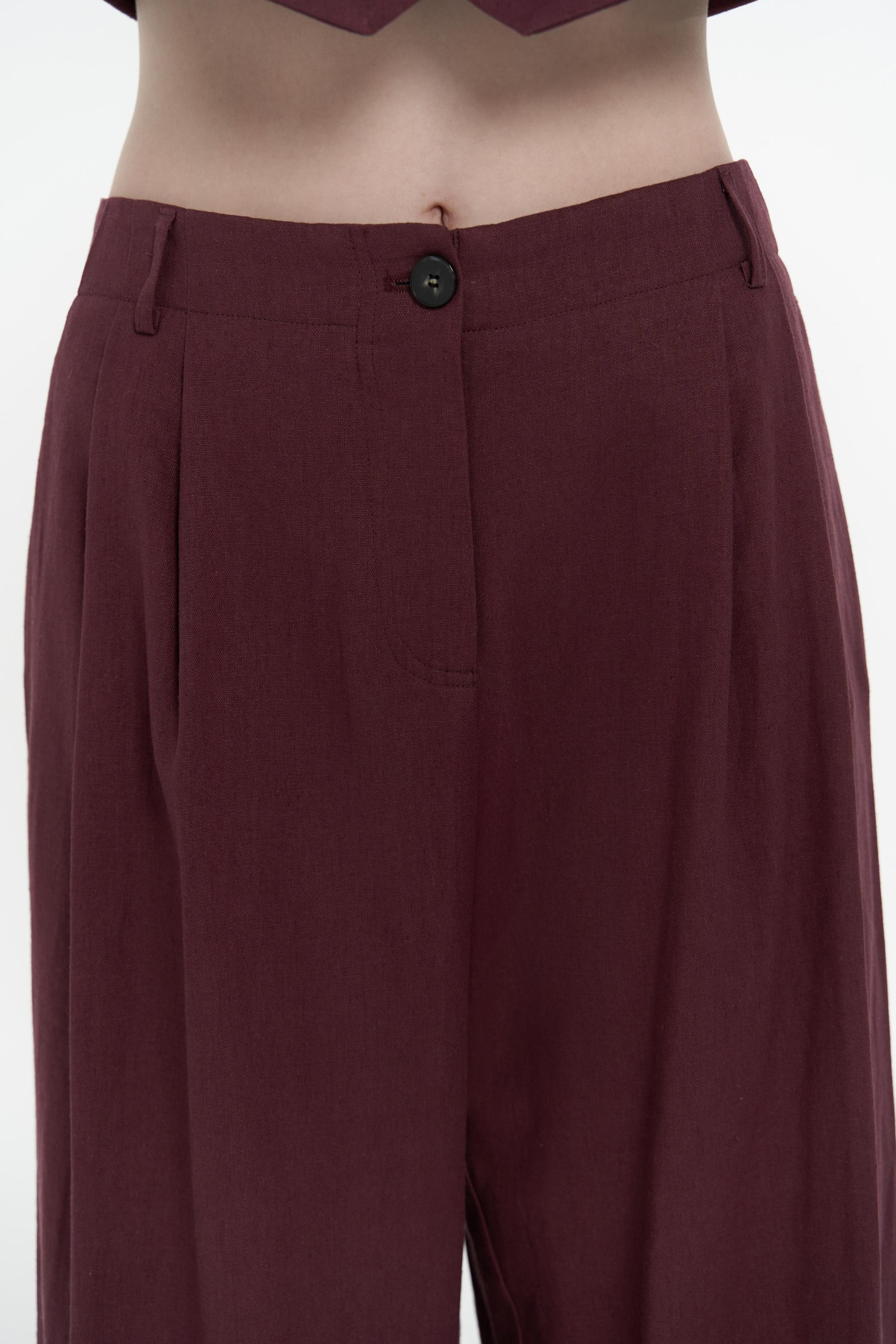 Anka Keten Bordo Yelek Pantolon Takım