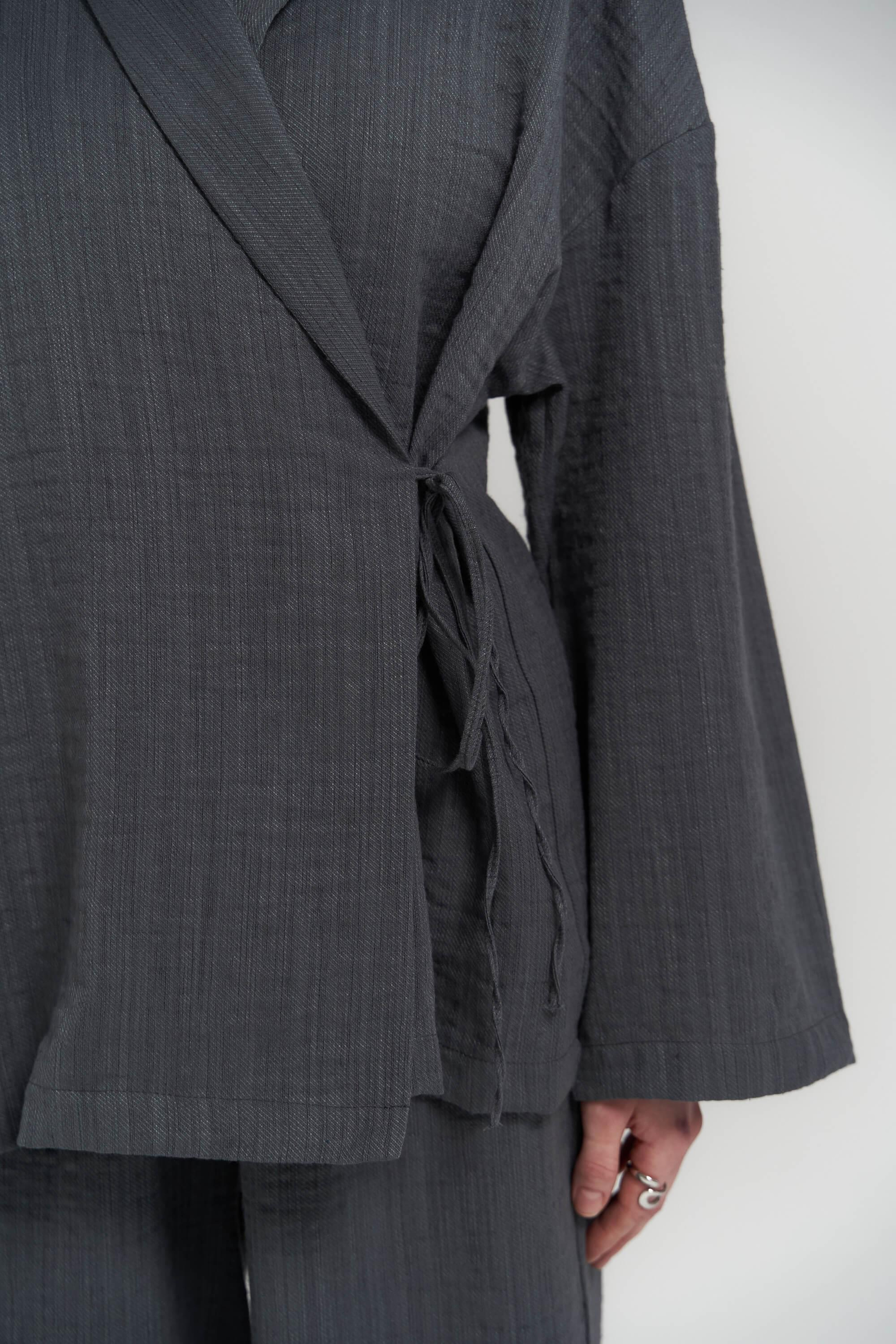 Anya Kimono Pantolon Antrasit Takım