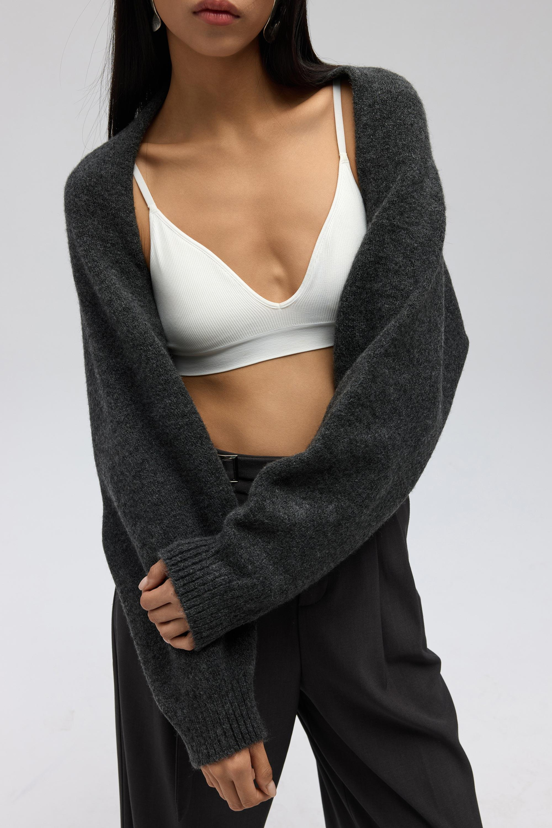 Ardor Uzun Kollu Antrasit Triko Bolero