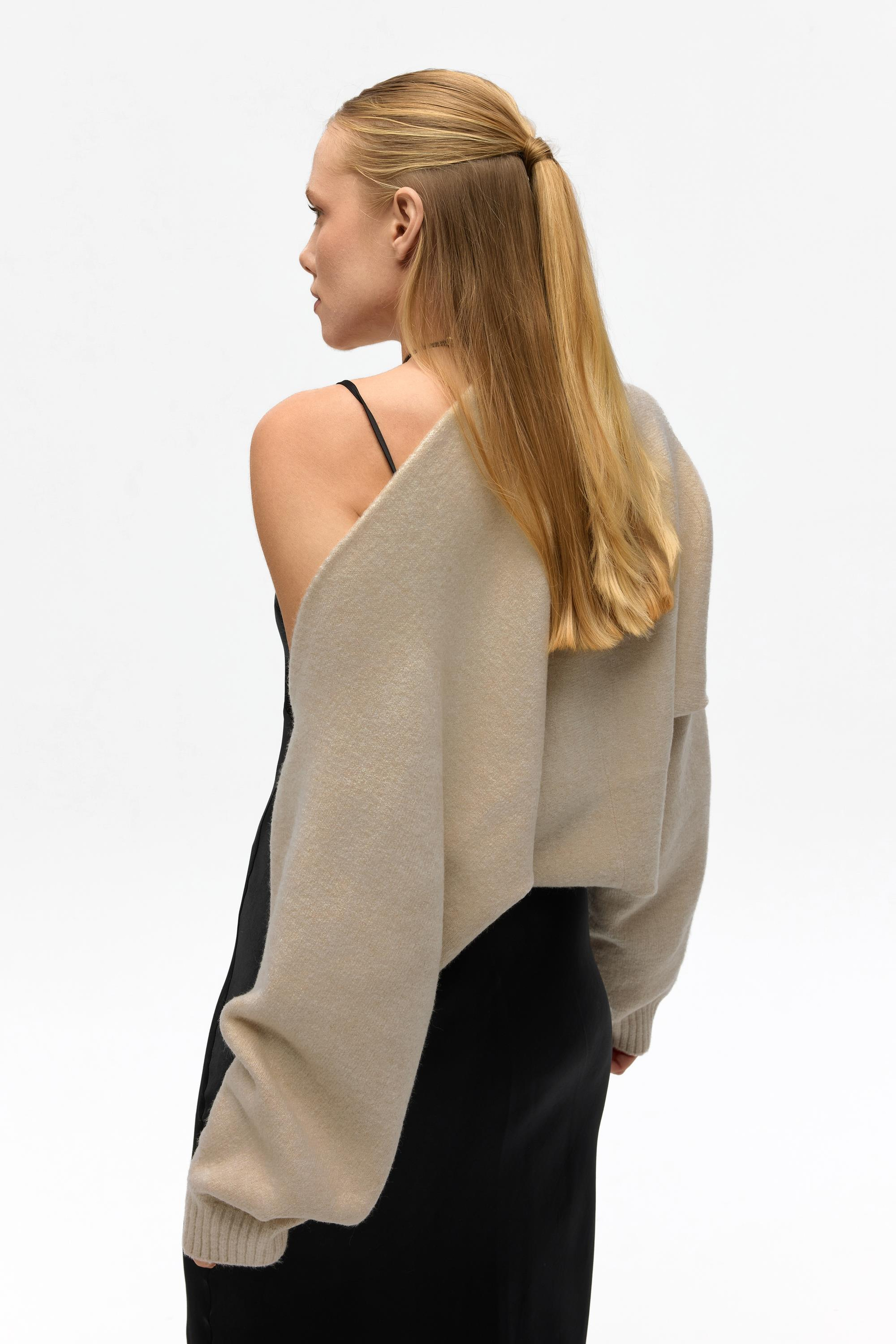 Ardor Uzun Kollu Bej Triko Bolero