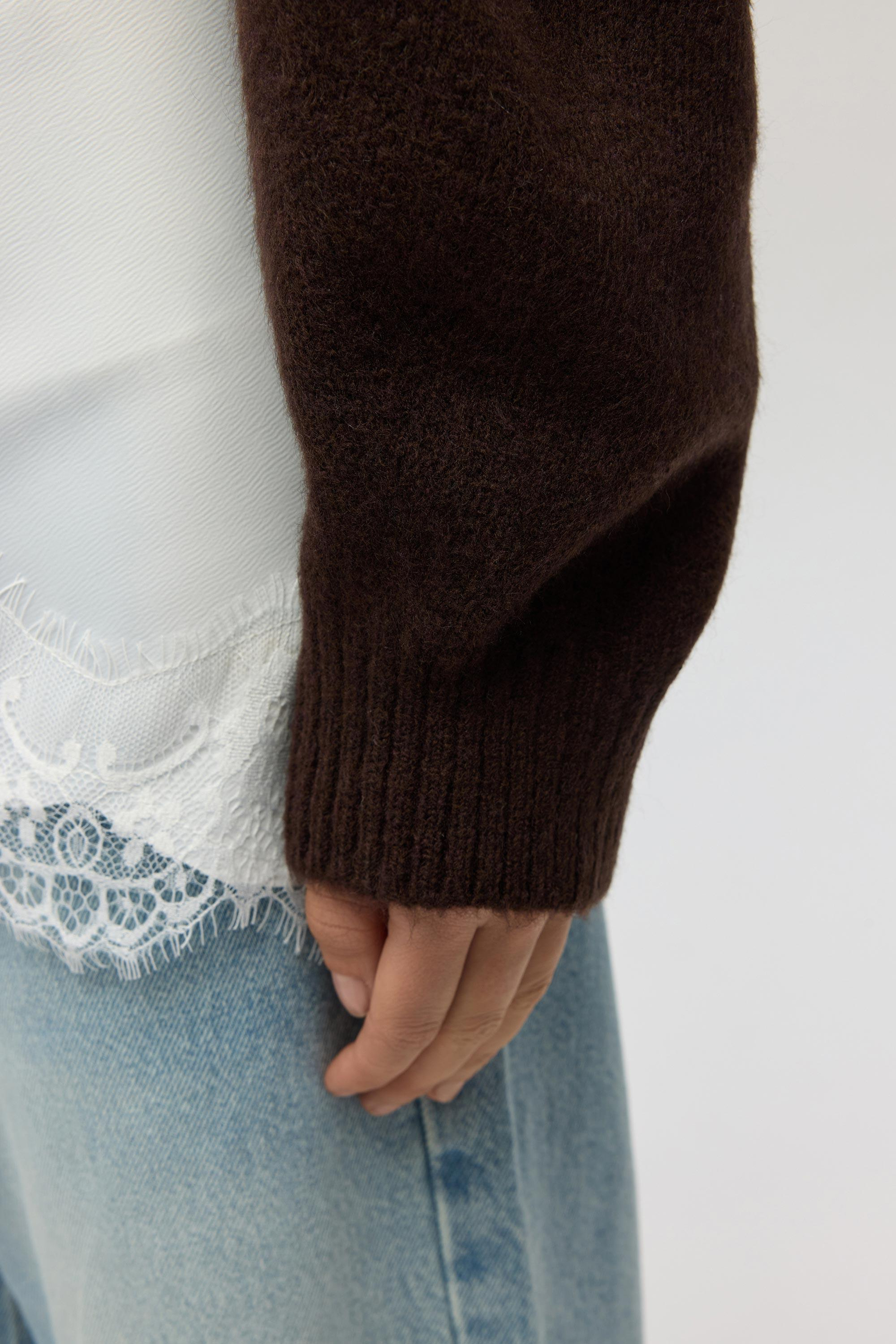 Ardor Uzun Kollu Kahve Triko Bolero