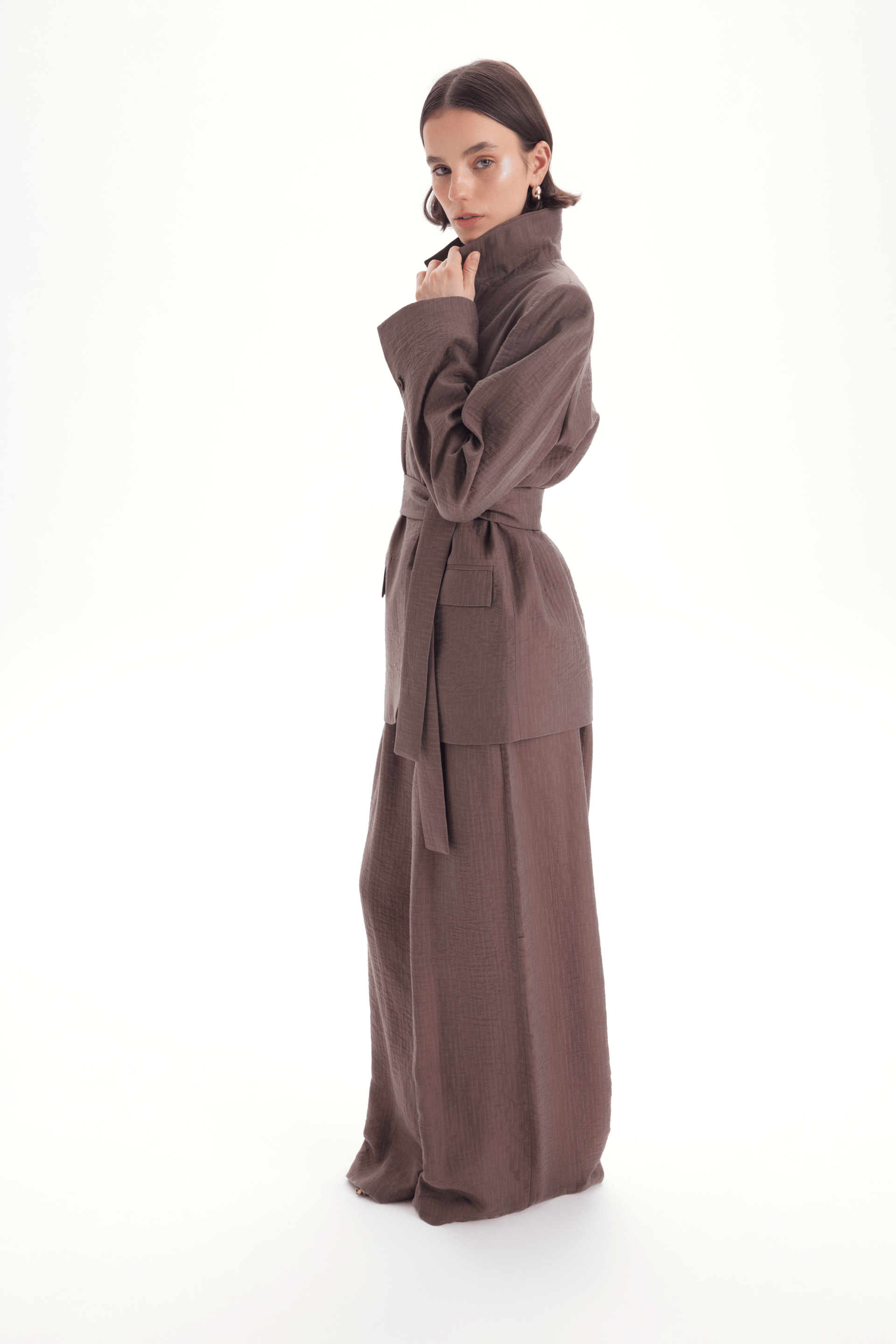 Arisa Kemer Detay Kahve Blazer Ceket