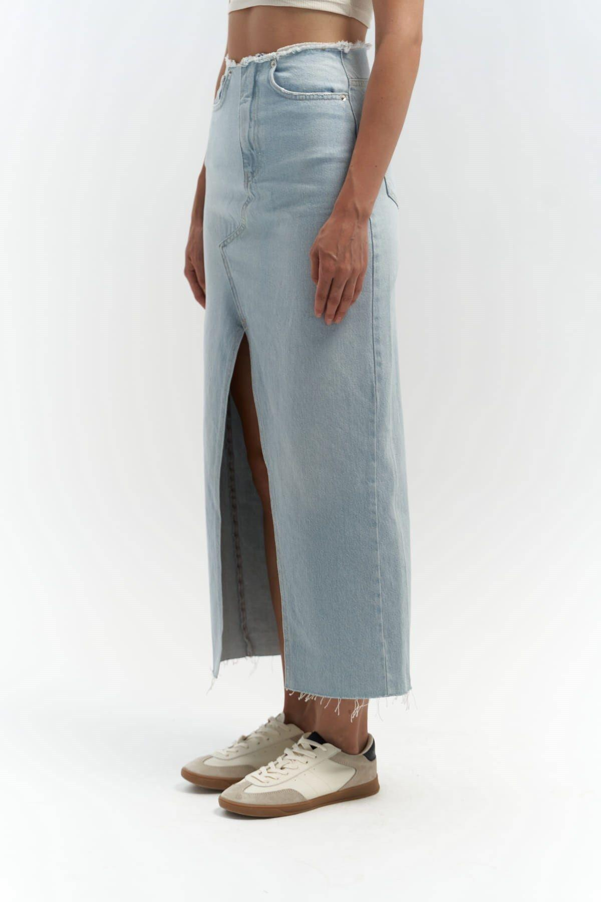 Arket Blue Denim Skirt