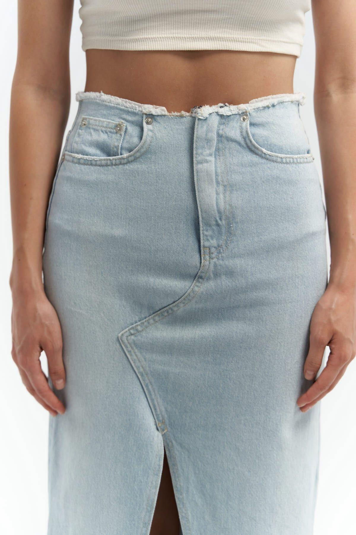 Arket Blue Denim Skirt