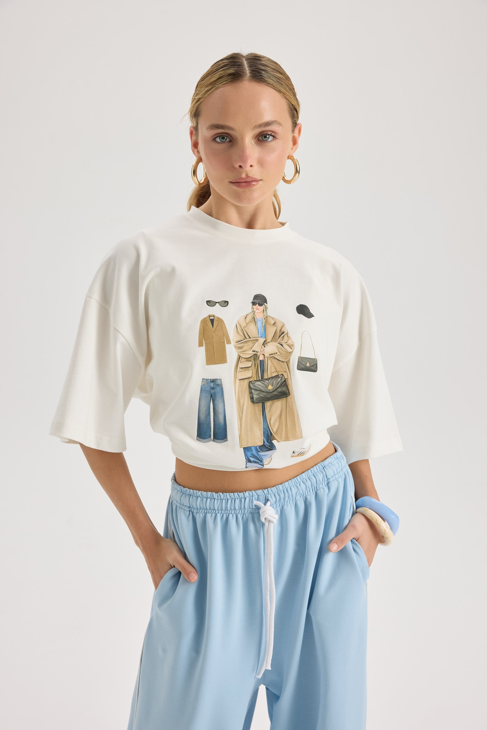 Arles Mavi T-Shirt Eşofman Takım