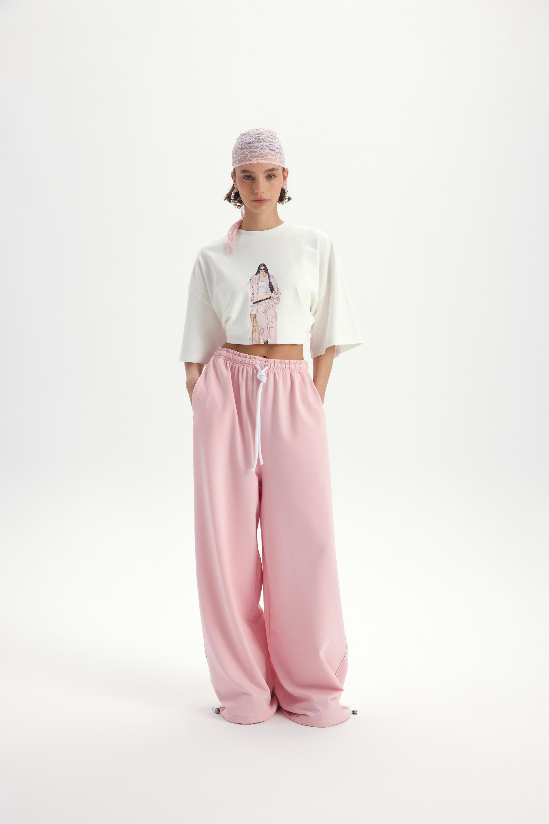 Arles Pembe T-Shirt Eşofman Takım