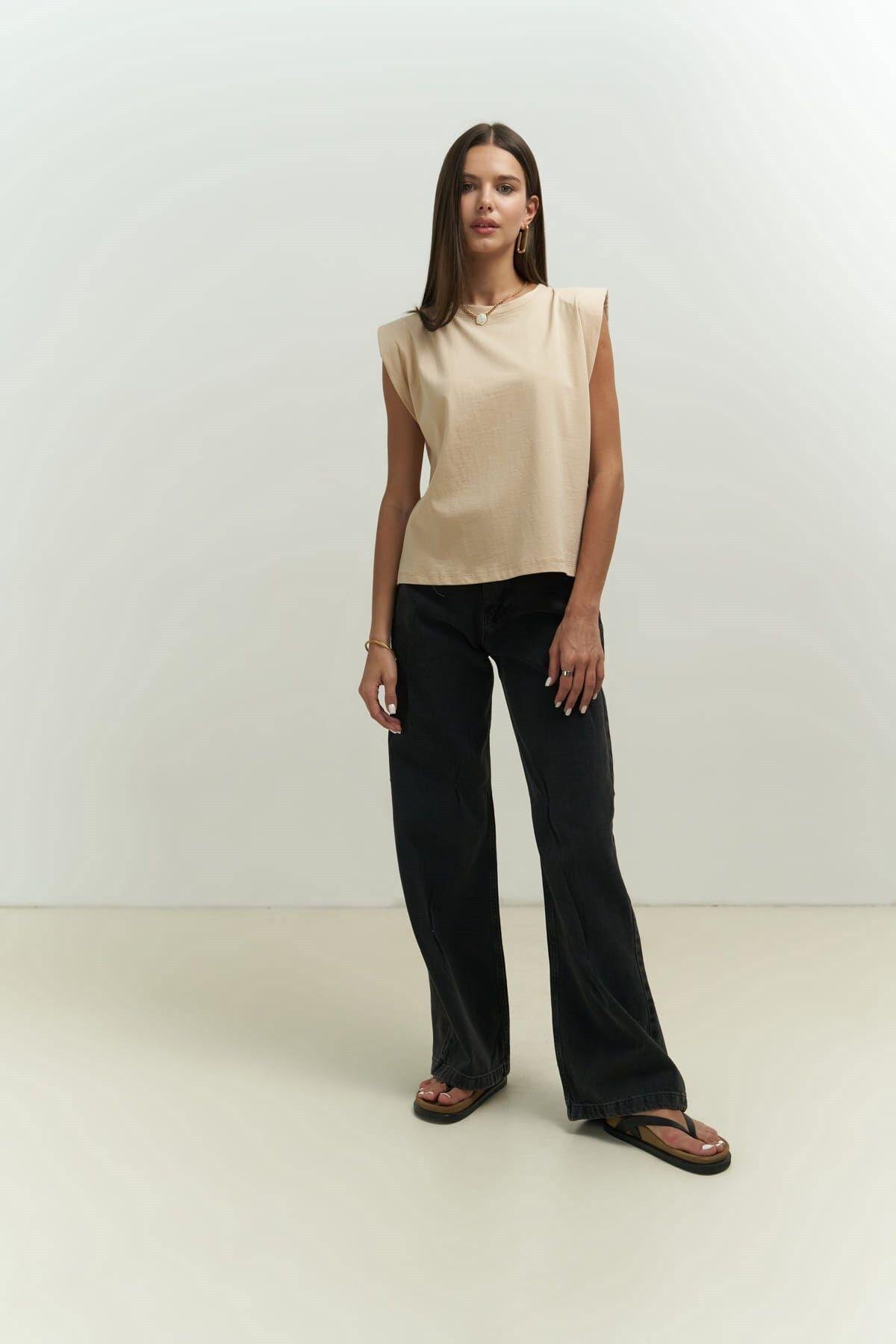 Armanda Vatkalı Vizon T-Shirt