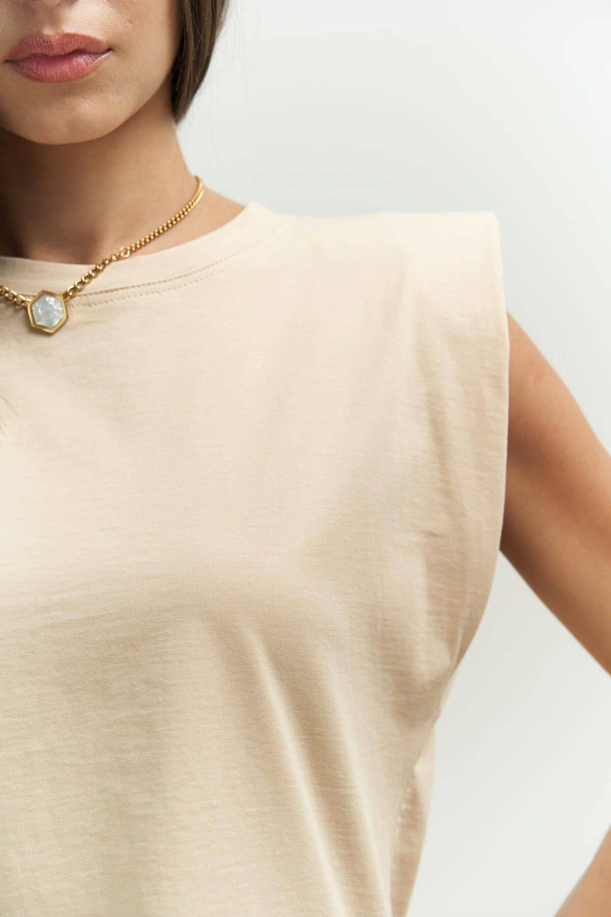 Armanda Vatkalı Vizon T-Shirt