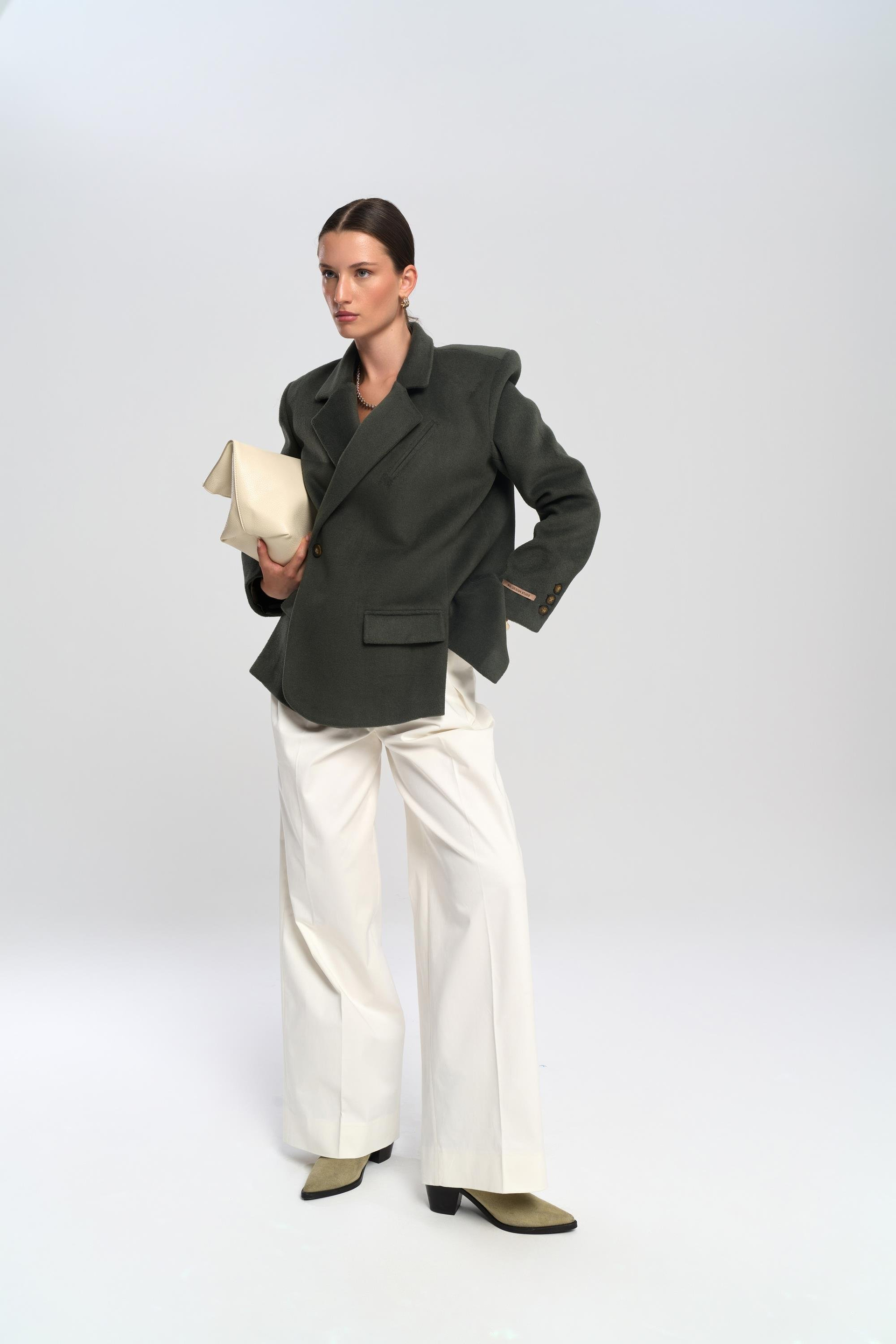 Armonia Slit Detailed Petrol Bluesi Blazer